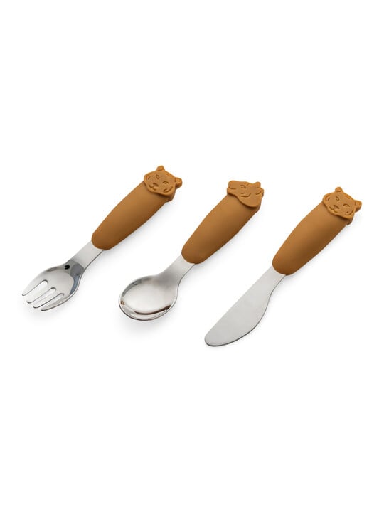 Citron Silicone Cutlery Set with Pouch Caramel image number 2