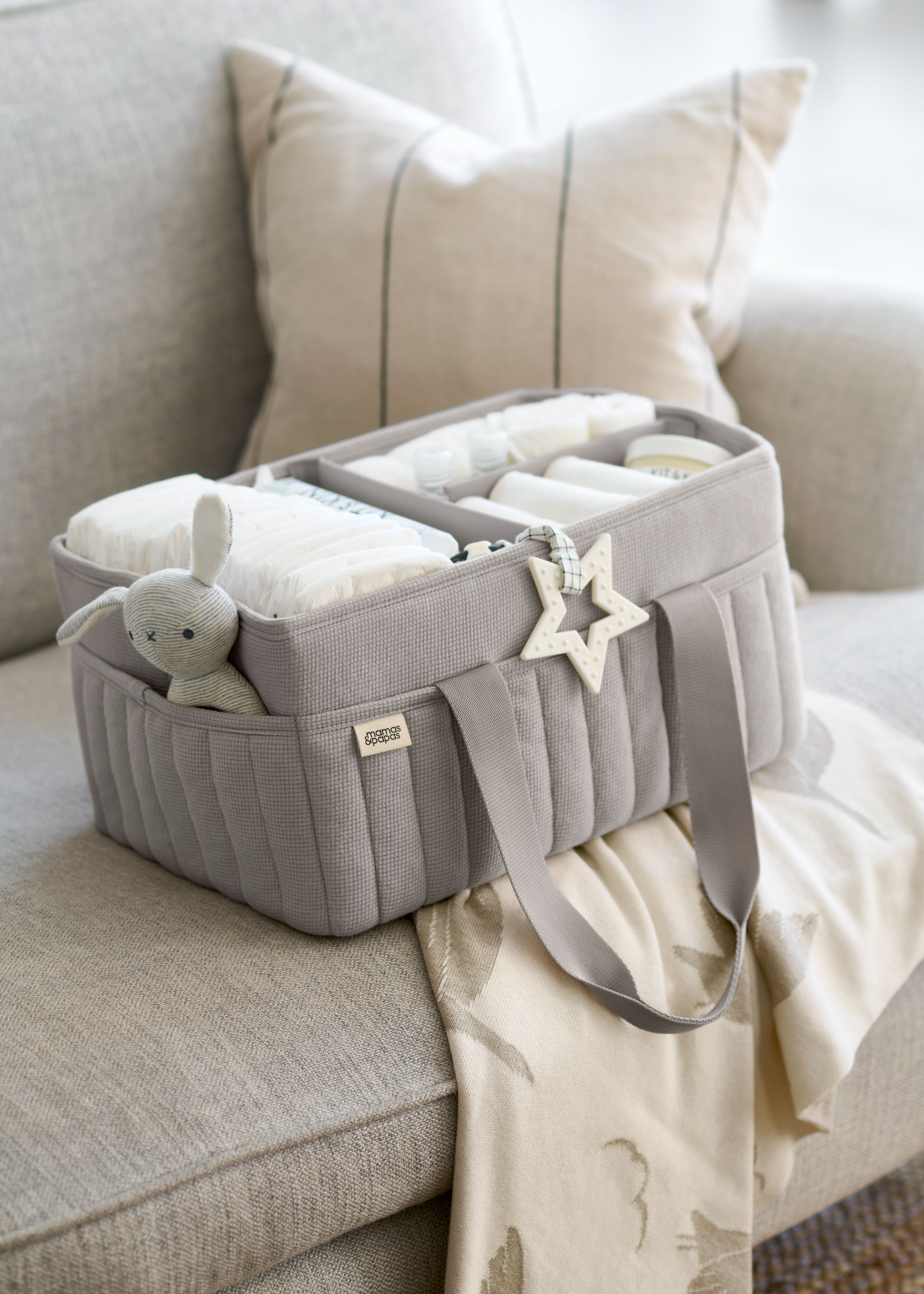 Nappy Caddy - Soft Grey Waffle image number 4