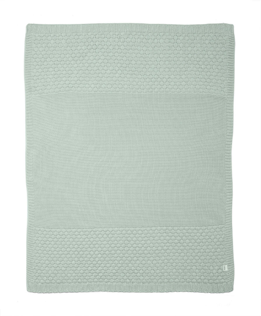 Knitted Blanket - Blue/Green image number 2