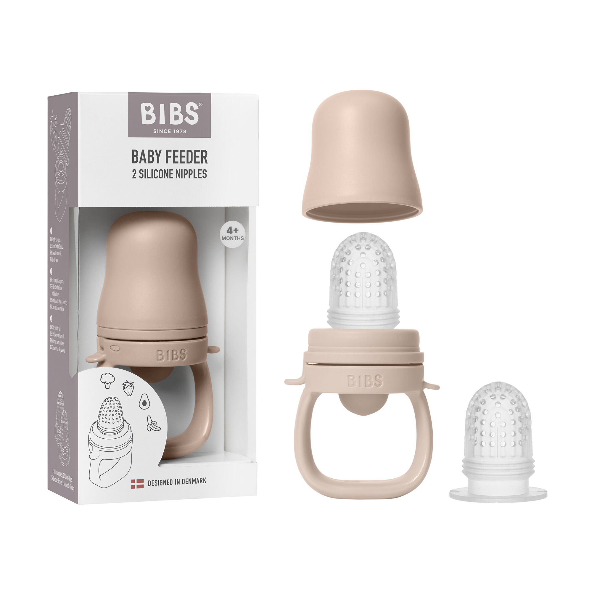 BIBS Baby Feeder with 2 Nipples Blush image number 1