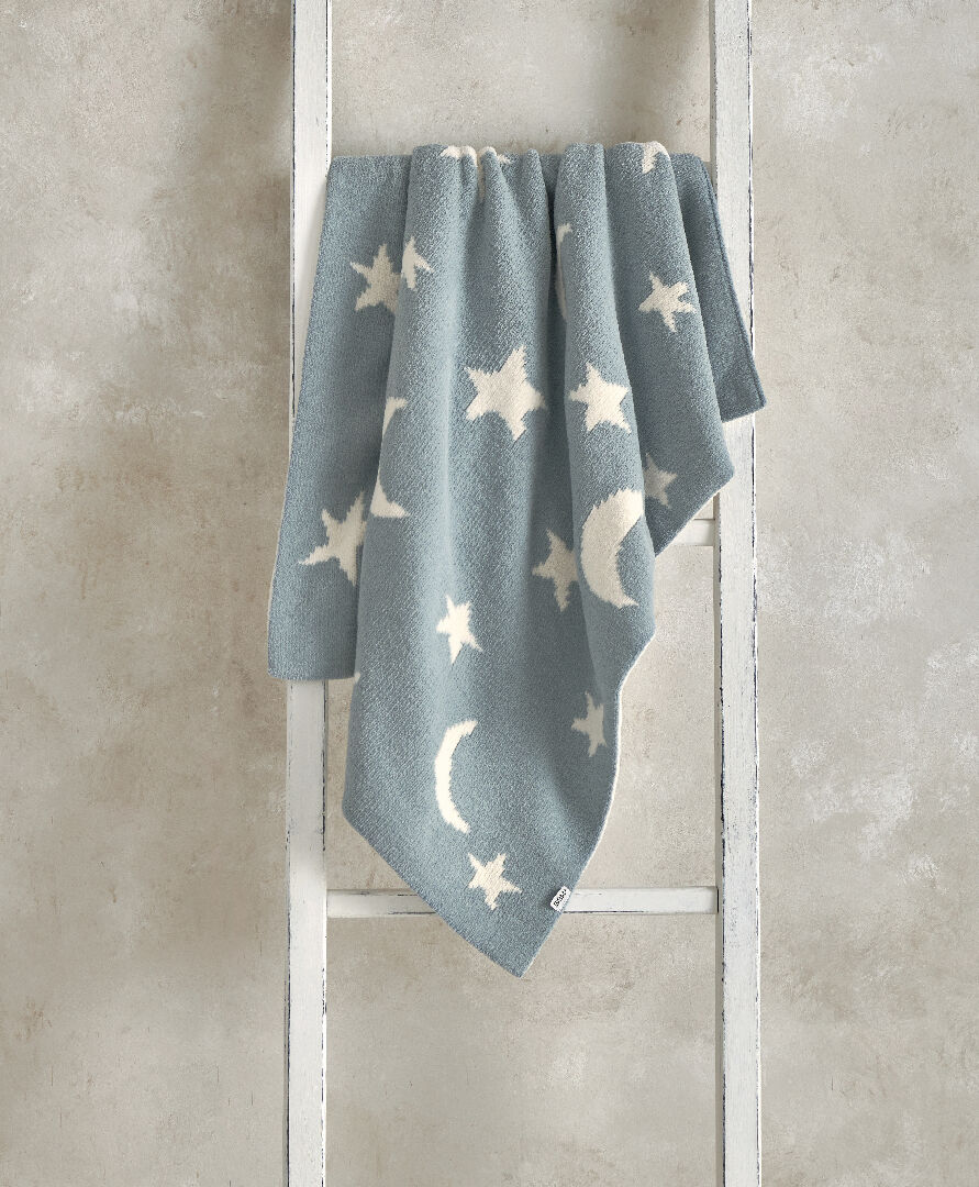 Chenille Blanket - Blue Moon/Star image number 2