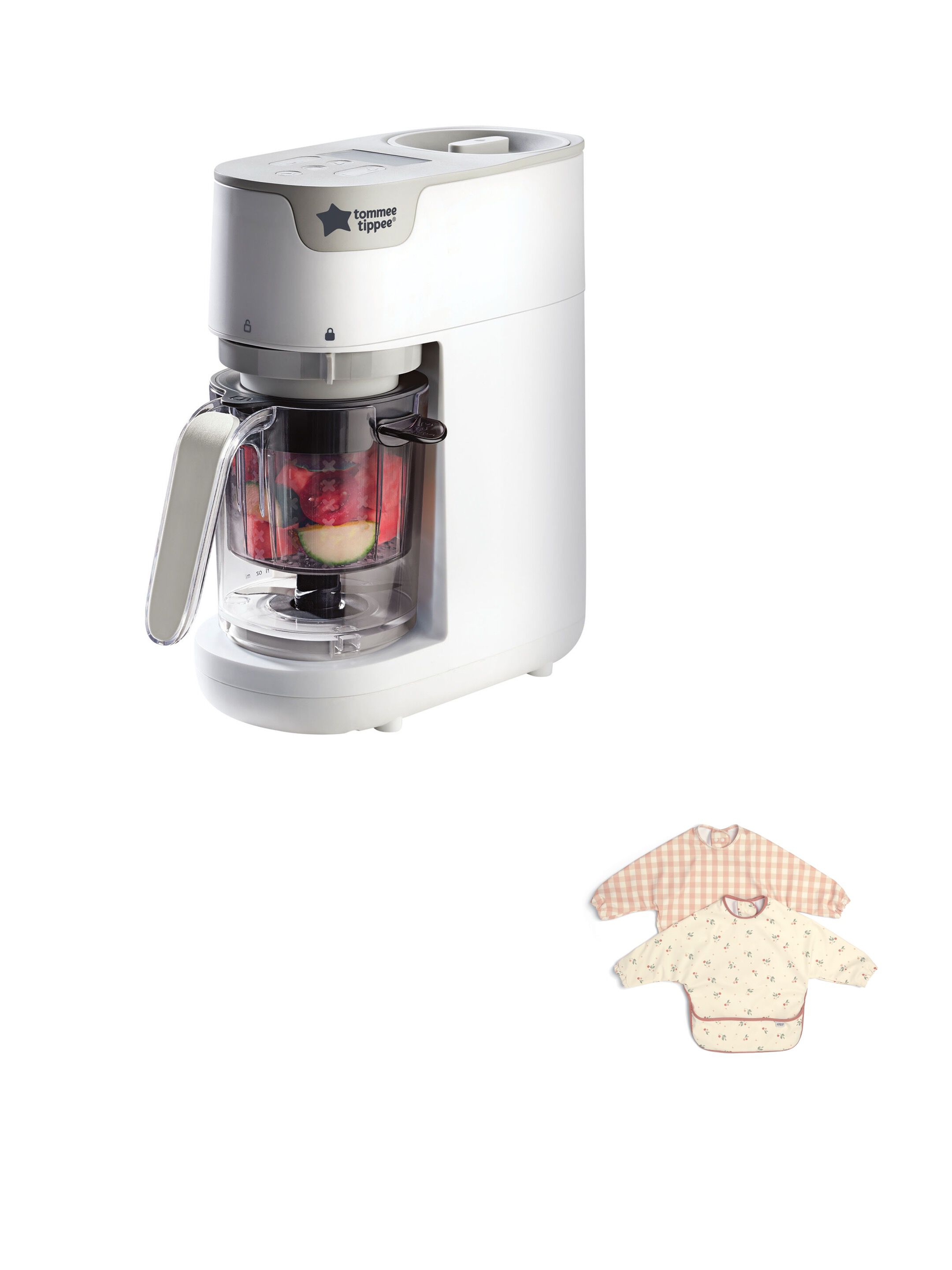 Tommee Tippee Quick Cook 6 IN 1 Food Maker with Long Sleeve Bibs Set  image number 1