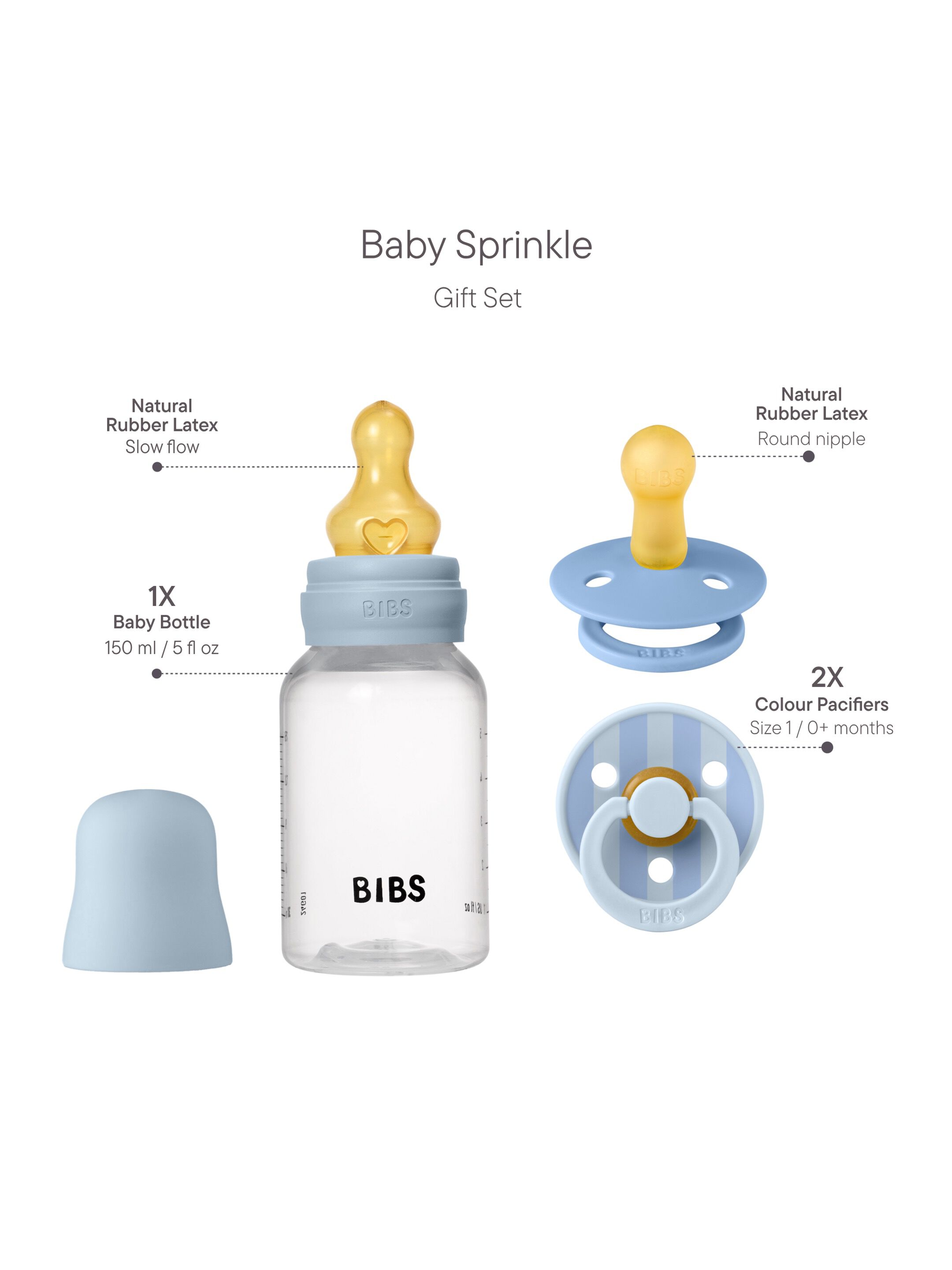 BIBS Gift Set Baby Sprinkle Baby Blue image number 2