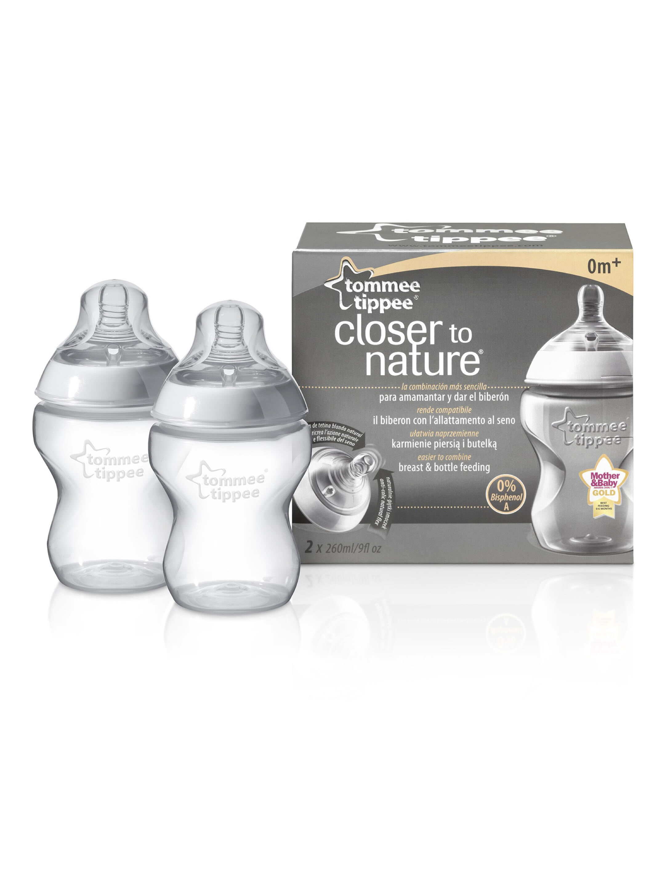 Tommee Tippee Plast Feed Bottle 260mlx2 image number 1