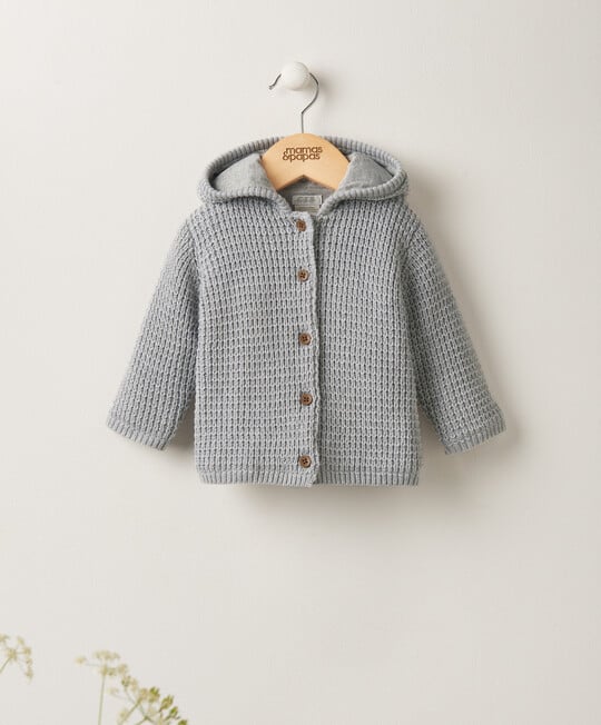 Grey Knitted Cardigan image number 3