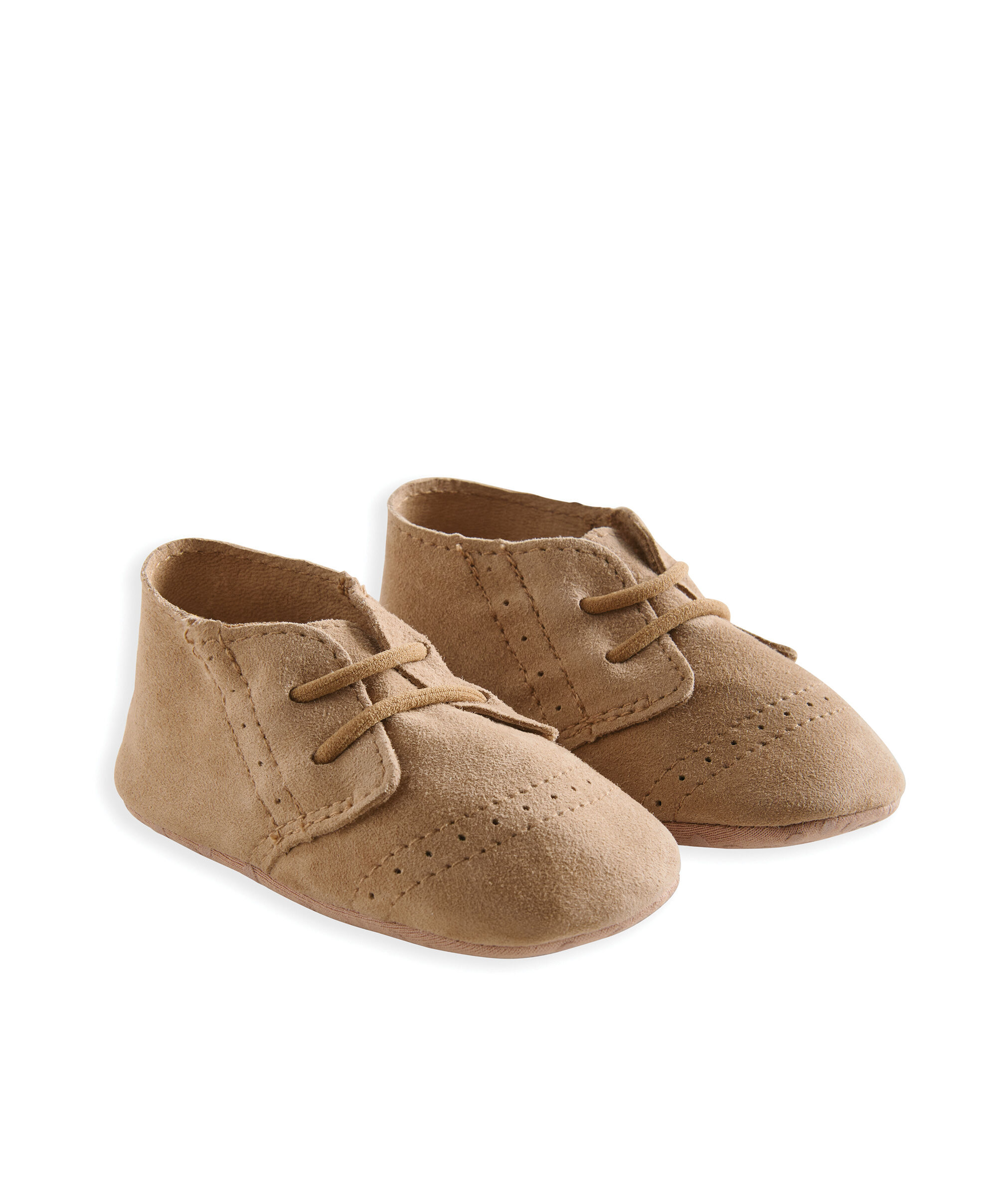 Suede Pram Shoes - Tan image number 2
