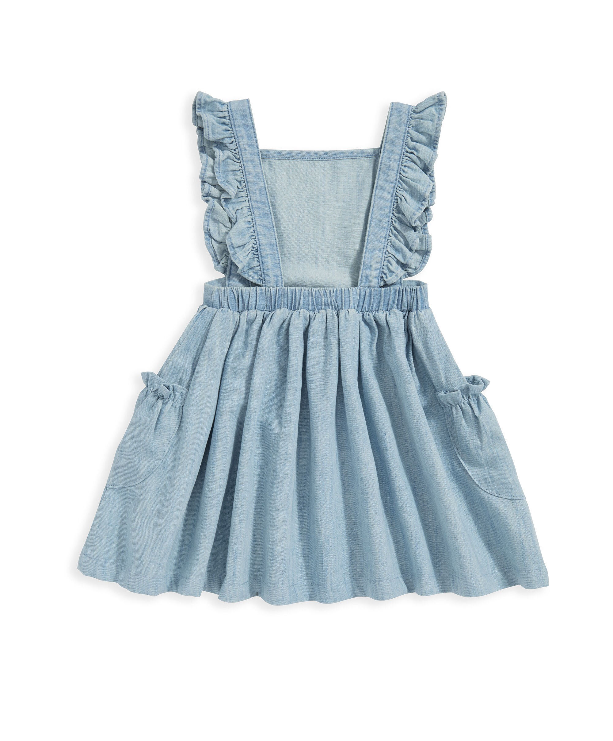 Floral Embroidered Denim Dress image number 3