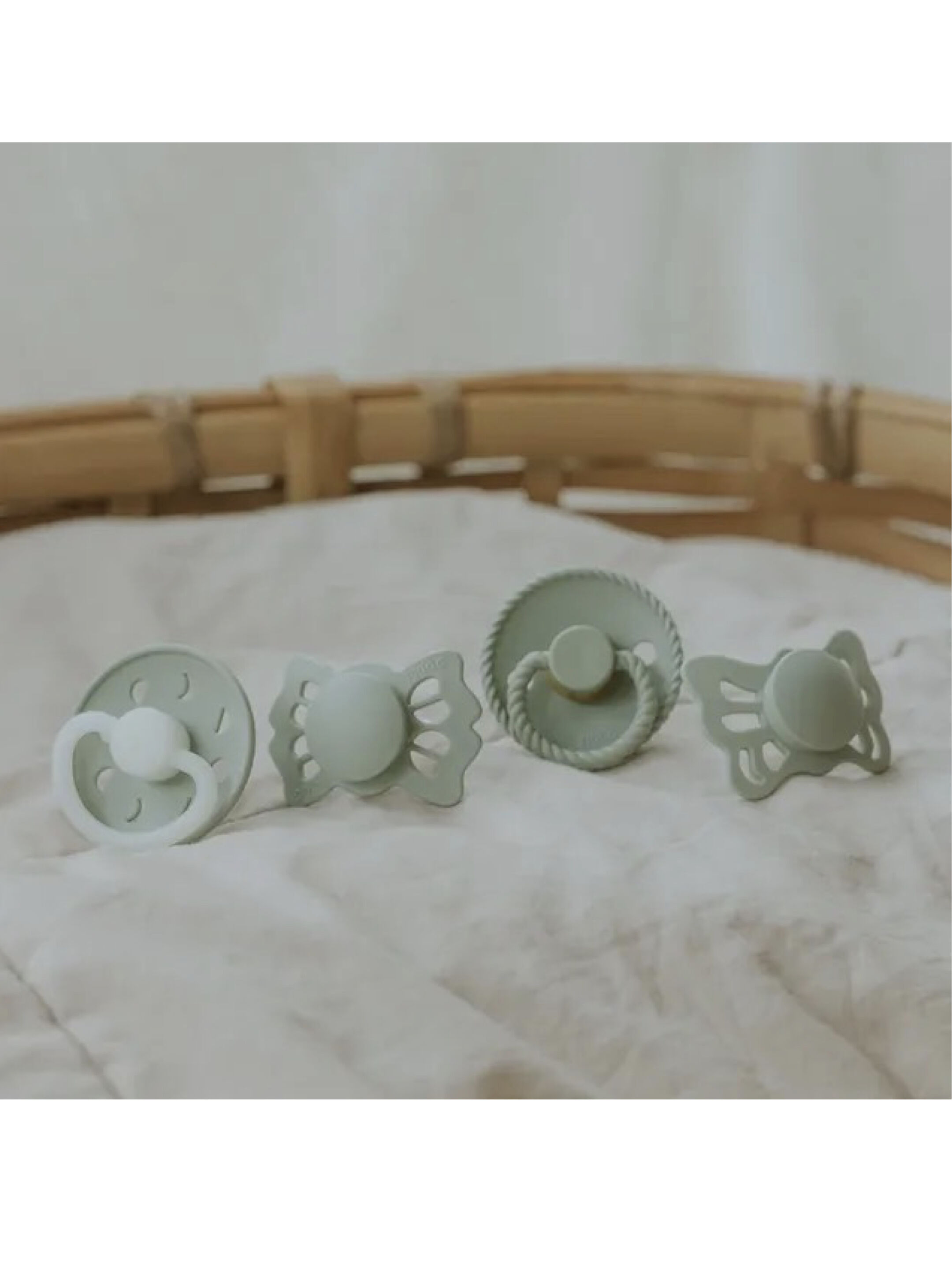 FRIGG Baby's First Pacifier 4-pack - Moonlight Sailing - Sage&nbsp; 0-6M - Size 1 image number 2