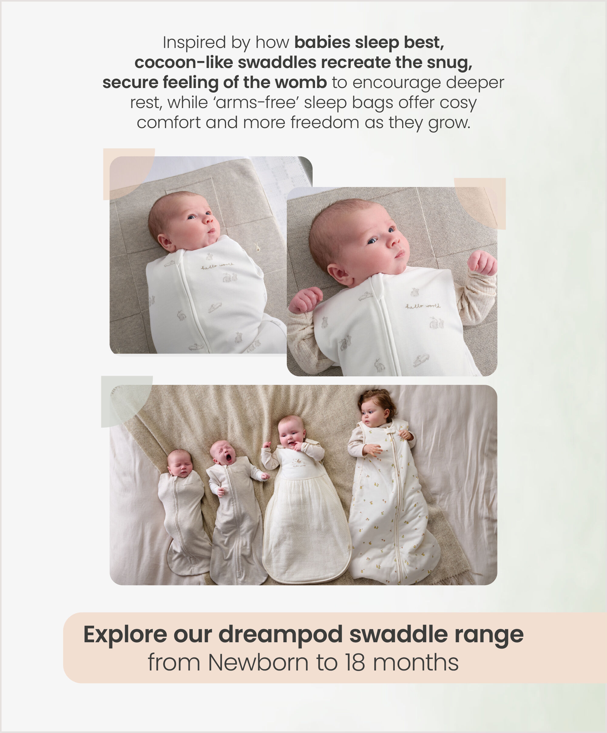 Swaddle - Newborn 1.0T Oat image number 5