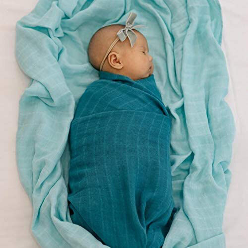 Tommy Lise Muslin Swaddle - Foggy Blue (120x120cm) image number 3