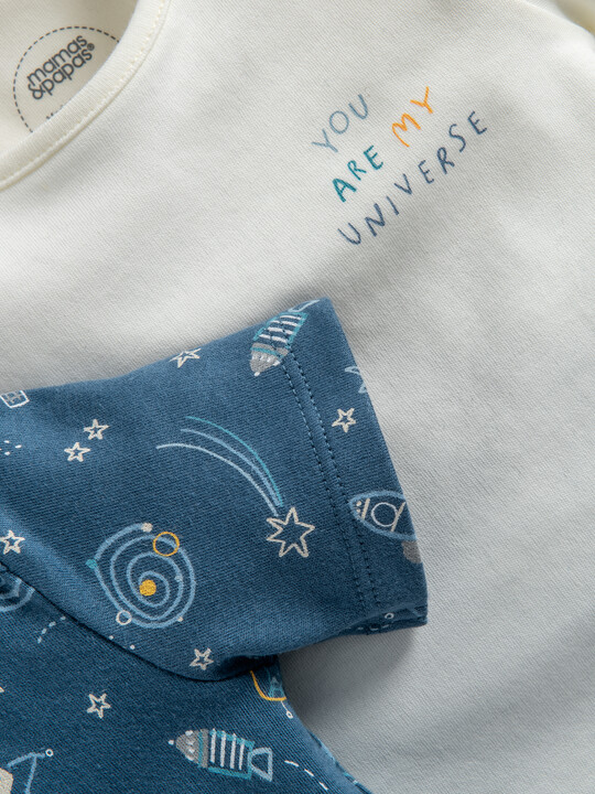 Space Print Jersey Pyjamas 2 Pack image number 2