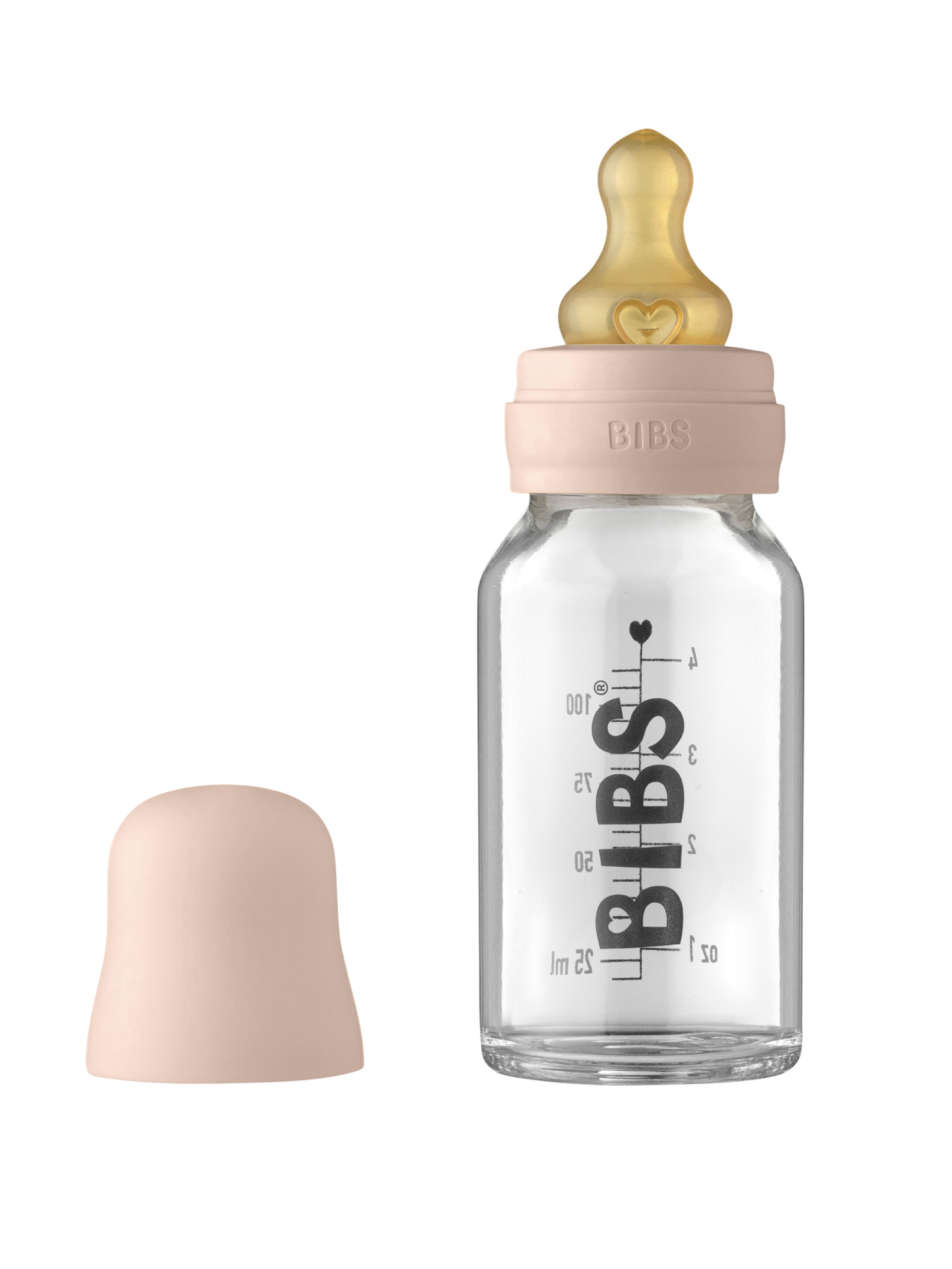 Bibs Baby Glass Bottle - Blush (110 ml) image number 1