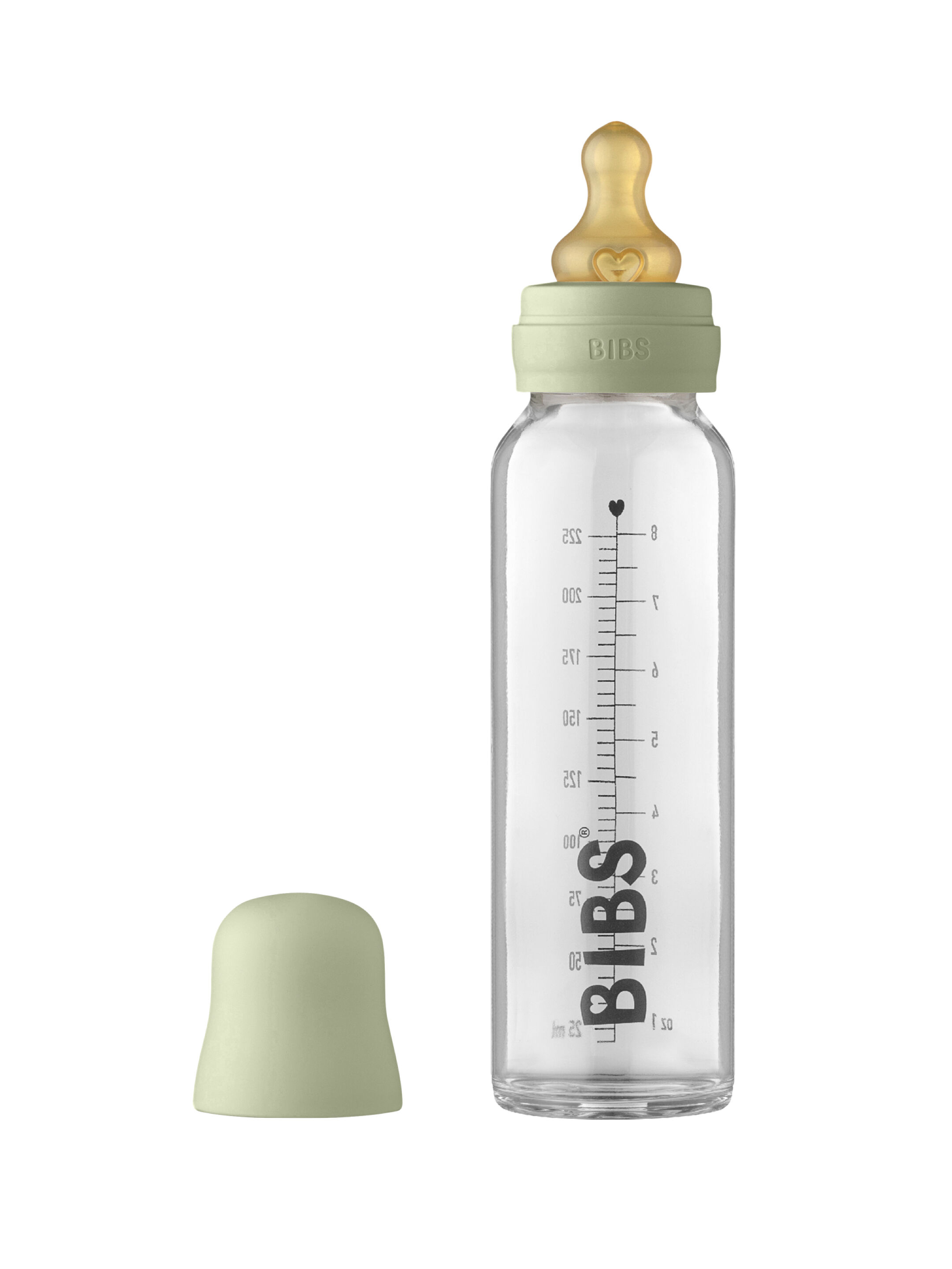 Bibs Baby Glass Bottle - Sage (225ml)  image number 1