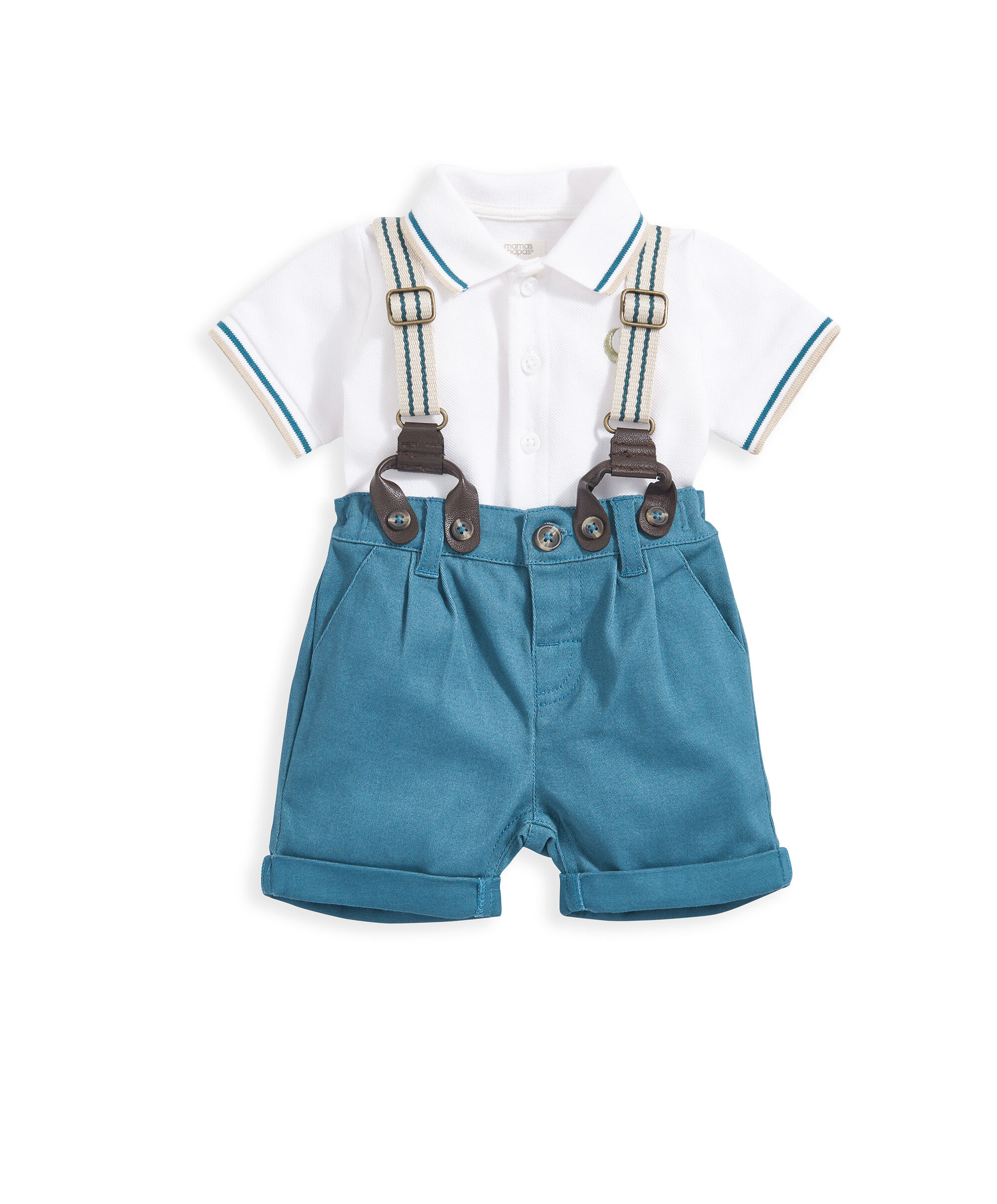 Short & Braces Set (Set of 3) - Blue image number 2