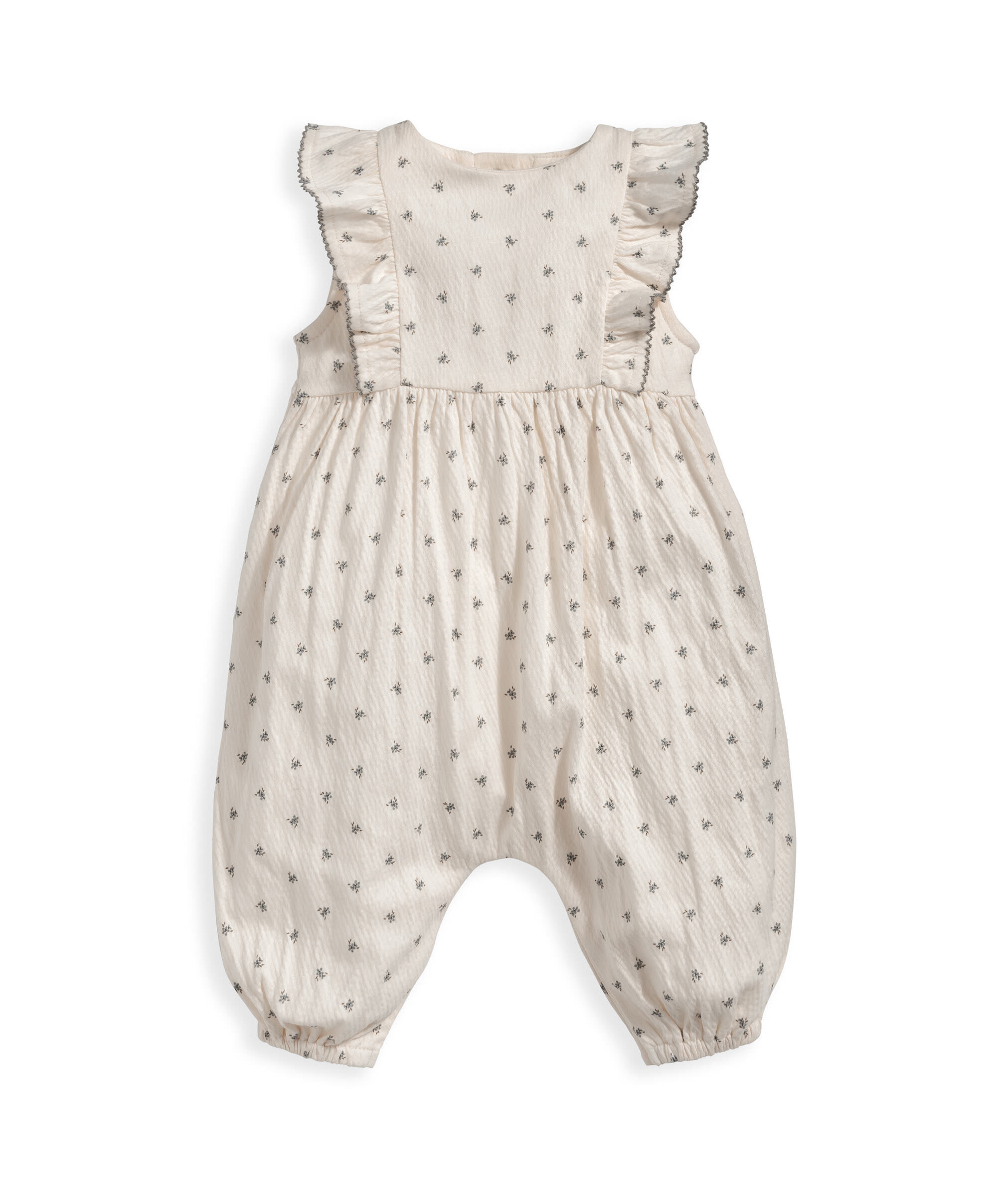 Ditsy Frill Romper - Blue image number 2