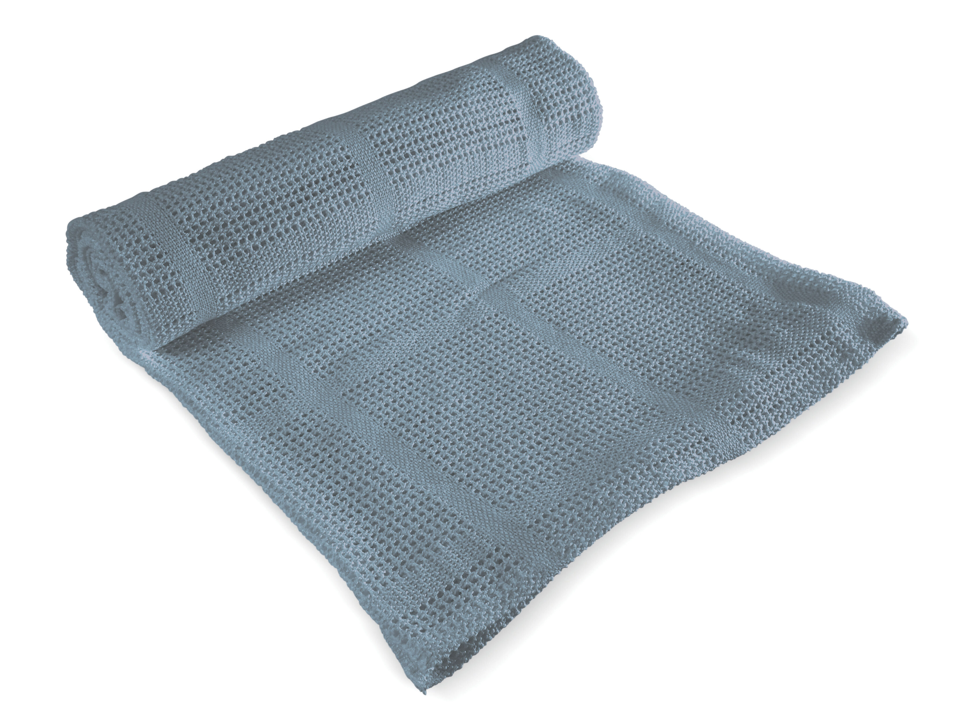 Cellular Cotton Blanket Large - Petrol Blue image number 2