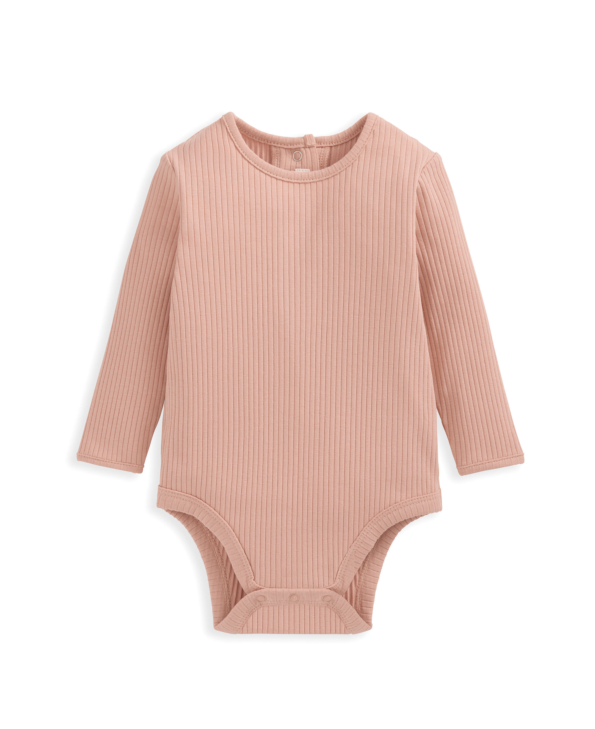 Organic Ribbed Bodysuit & Bottoms - Pink image number 2