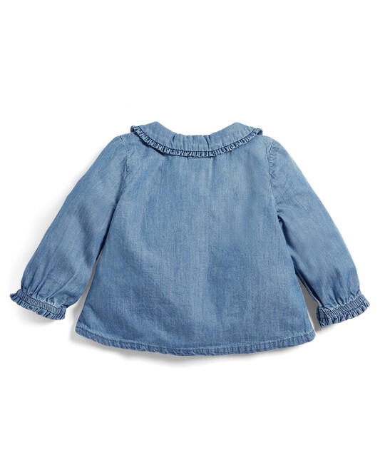 Chambray Collar Blouse image number 2