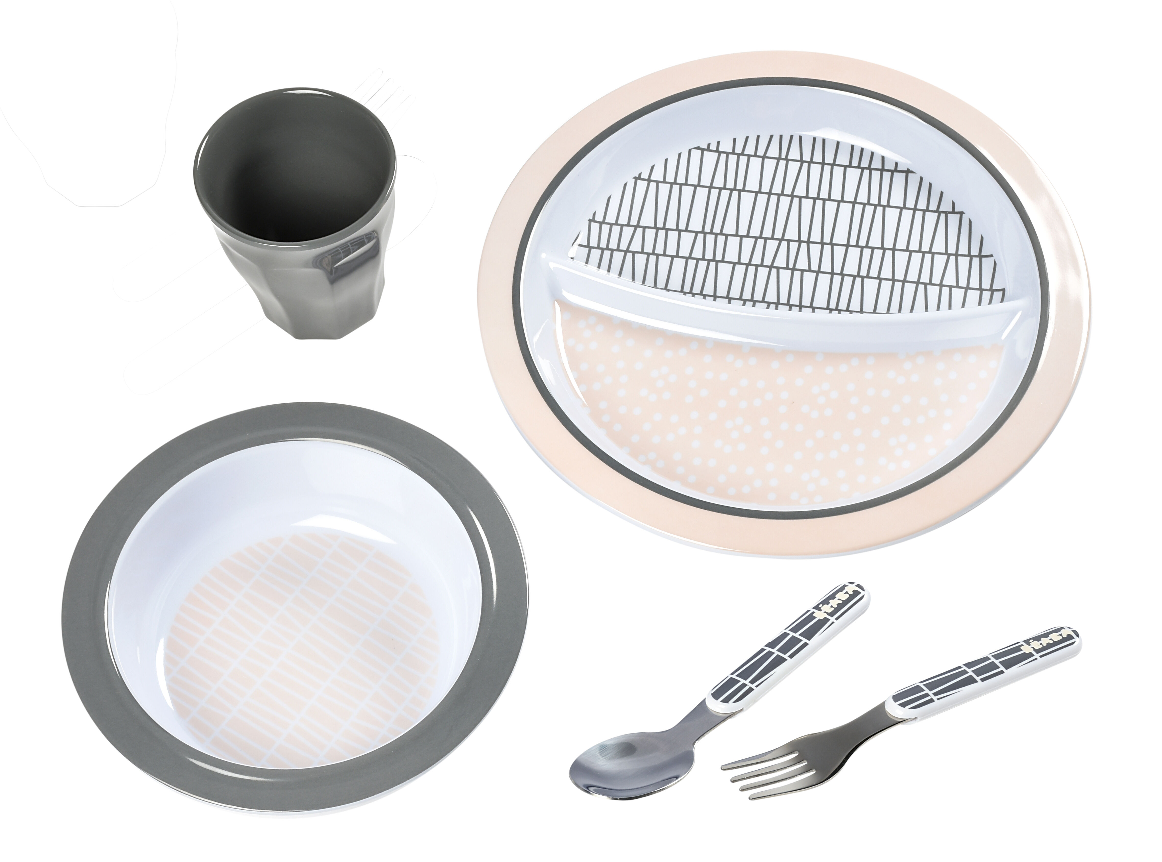 Beaba Gift Meal Set Pink Grid image number 1