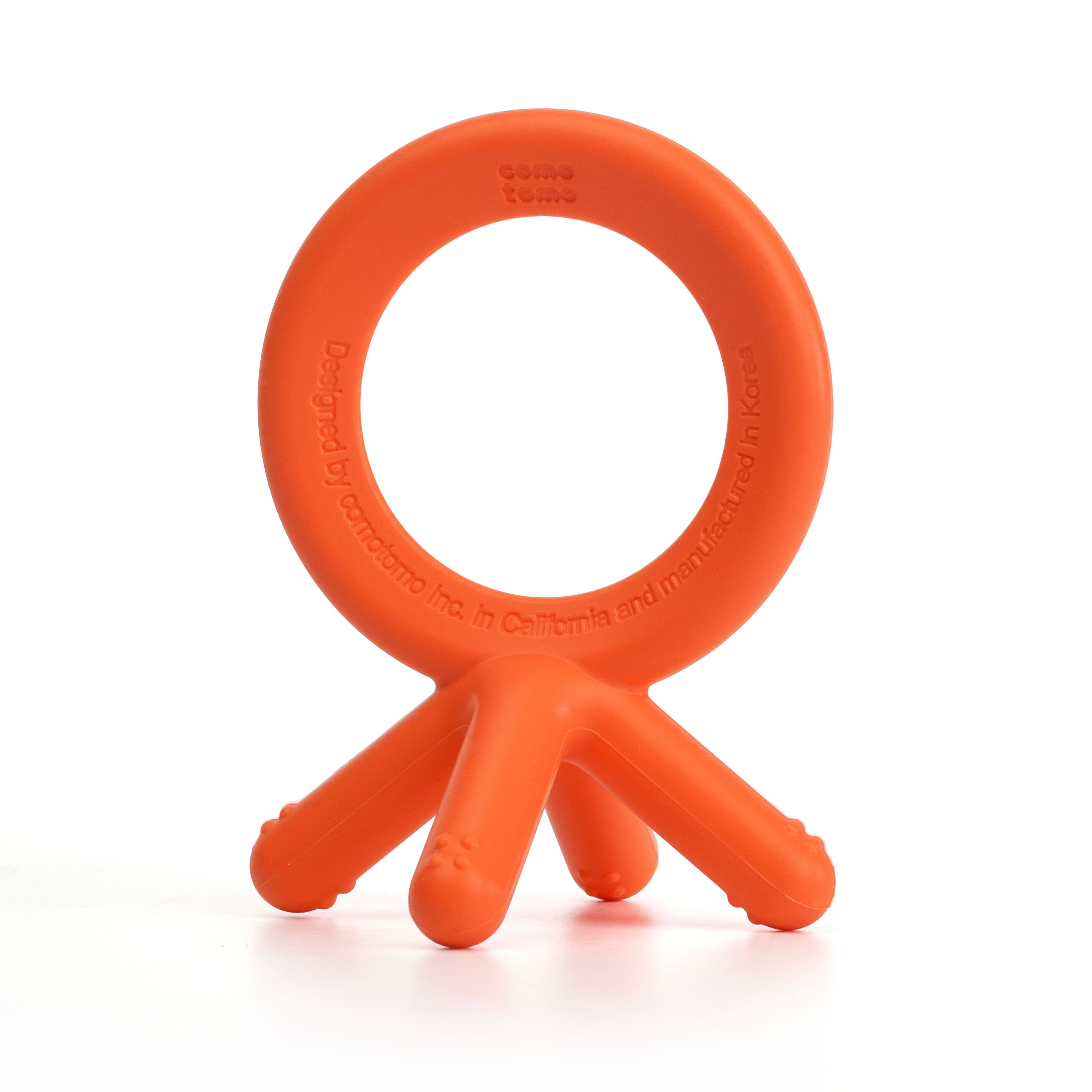 Comotomo Silicone Baby Teether Orange 3 Months + image number 2