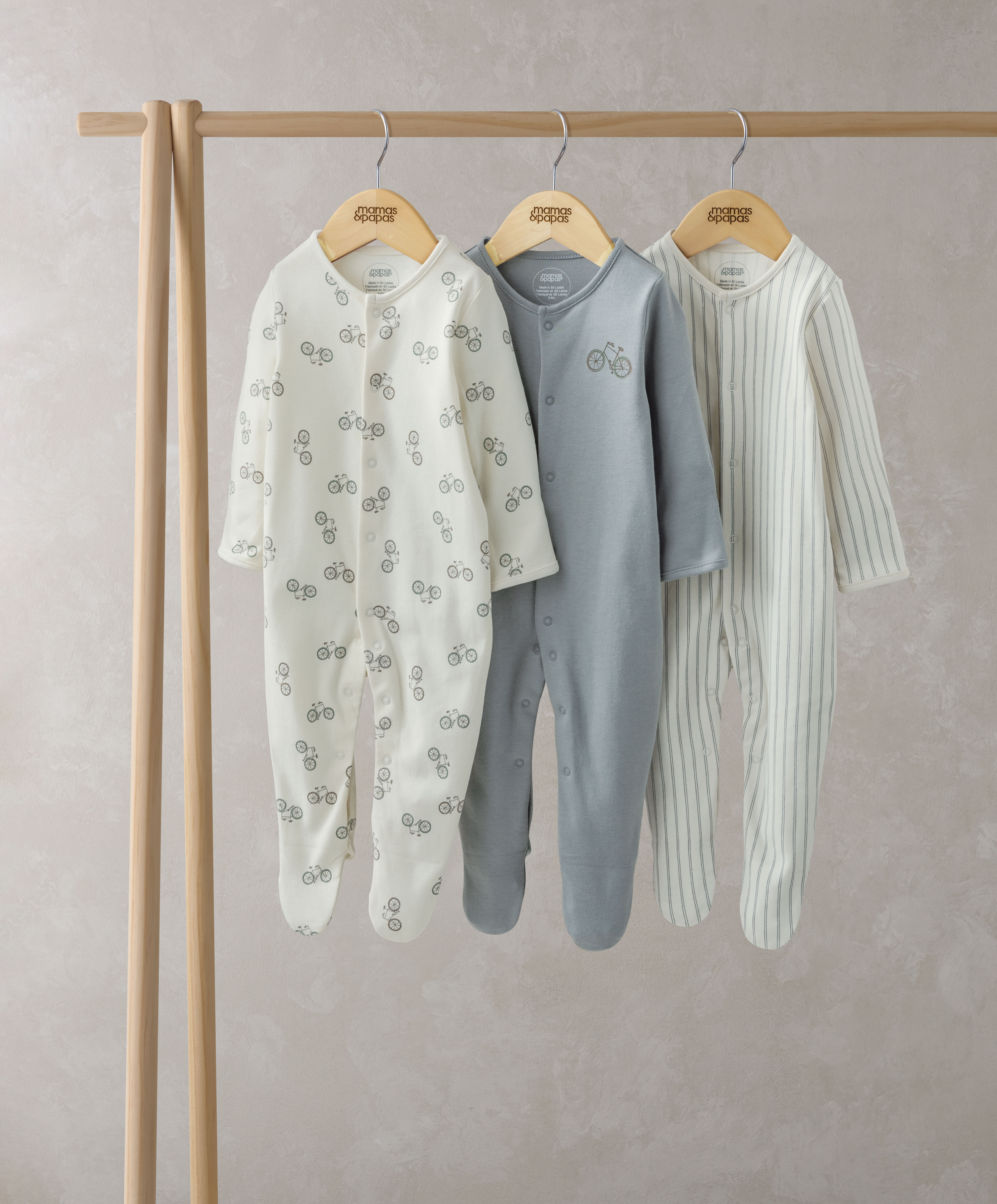 3 Pack Bicycle Sleepsuits image number 1