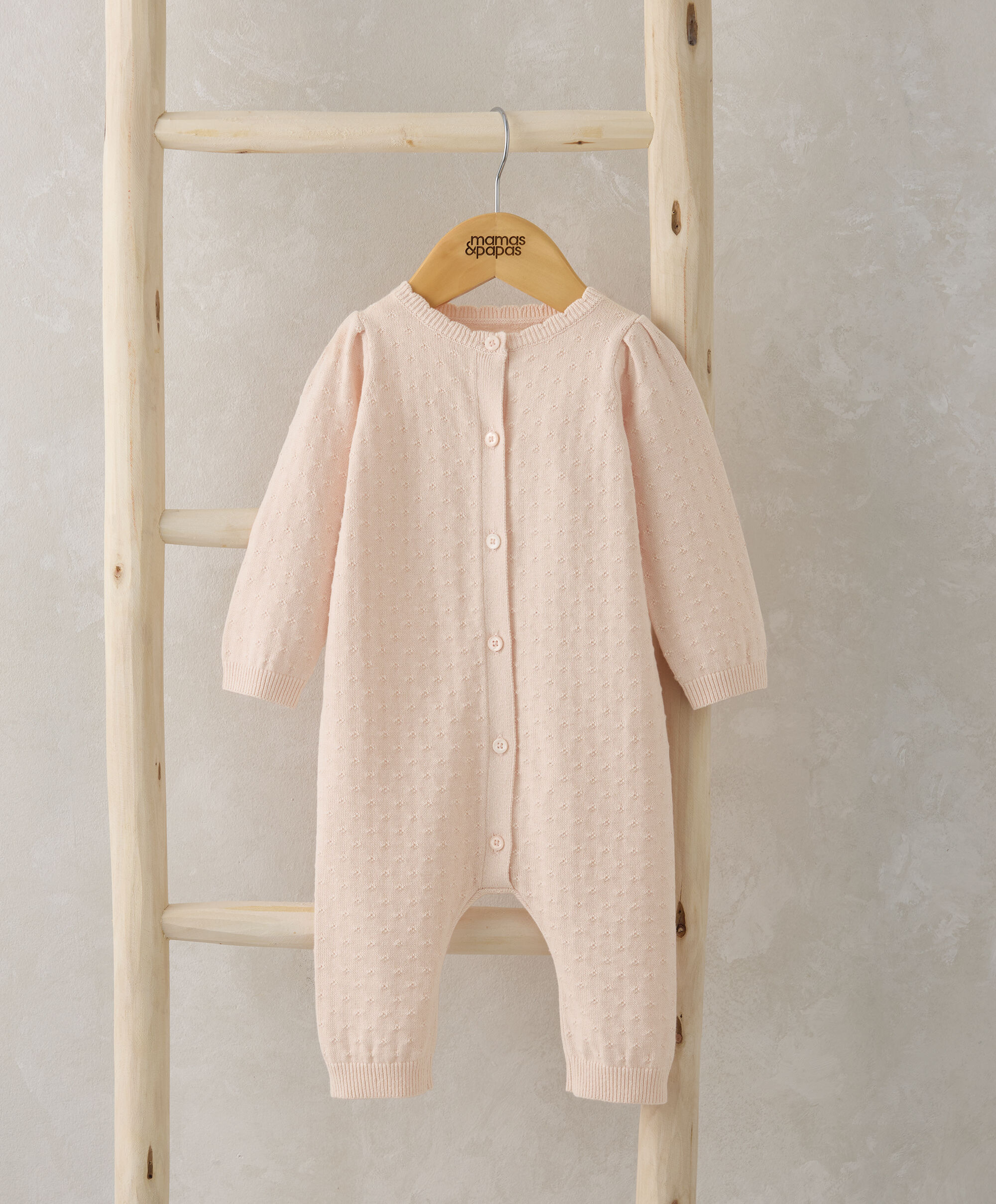 Knitted Romper - Pink image number 1