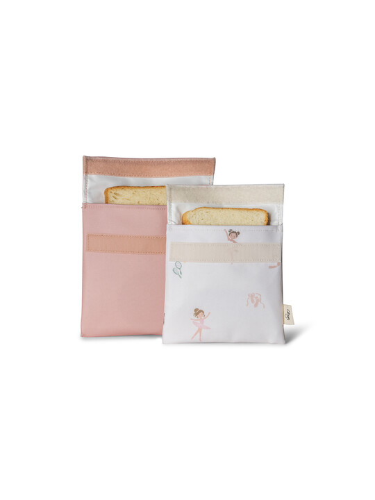 Citron Reusable Sandwich Bag Set of 2 Ballerina image number 4