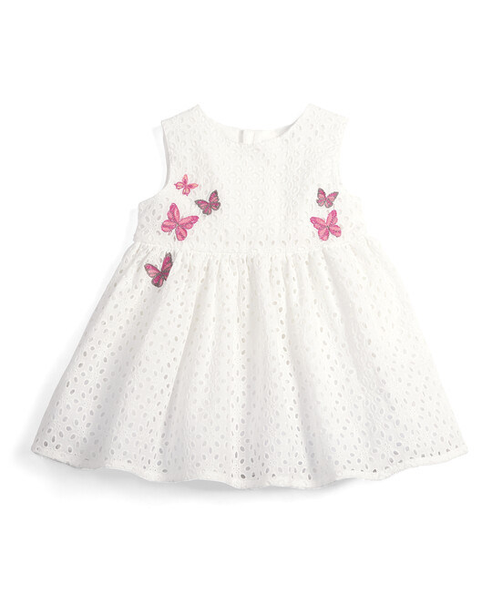 Embroidered Dress - White image number 1