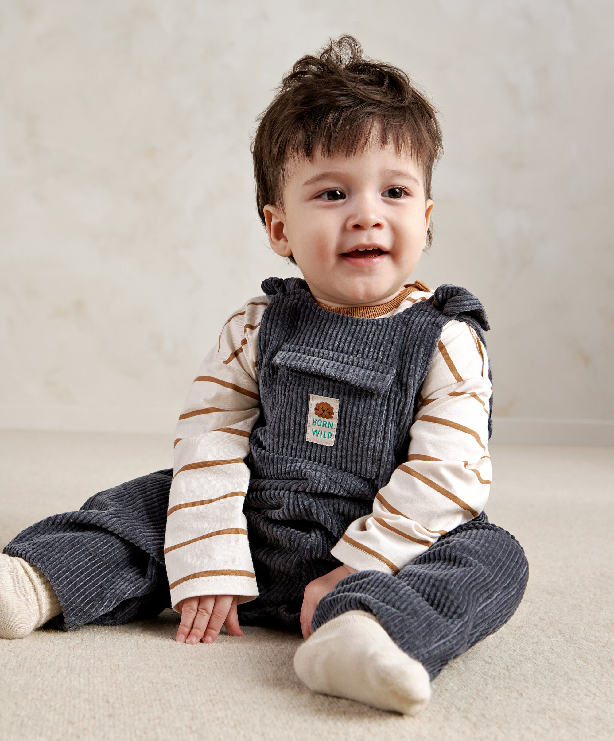 2pc Cord Dungaree Set image number 2