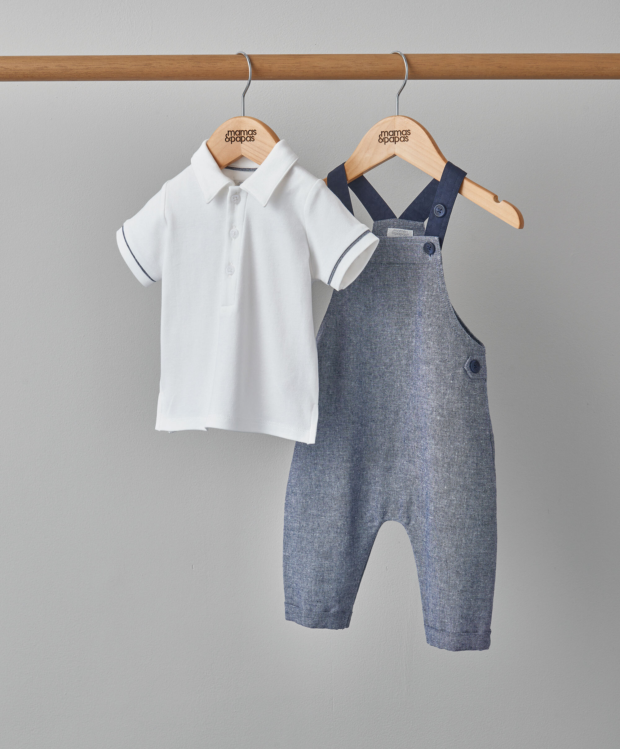 2 Piece Chambray Dungaree Set image number 1