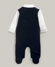 Waistcoat Mock Outfit All-In-One Navy/Grey- 0-3 image number 3