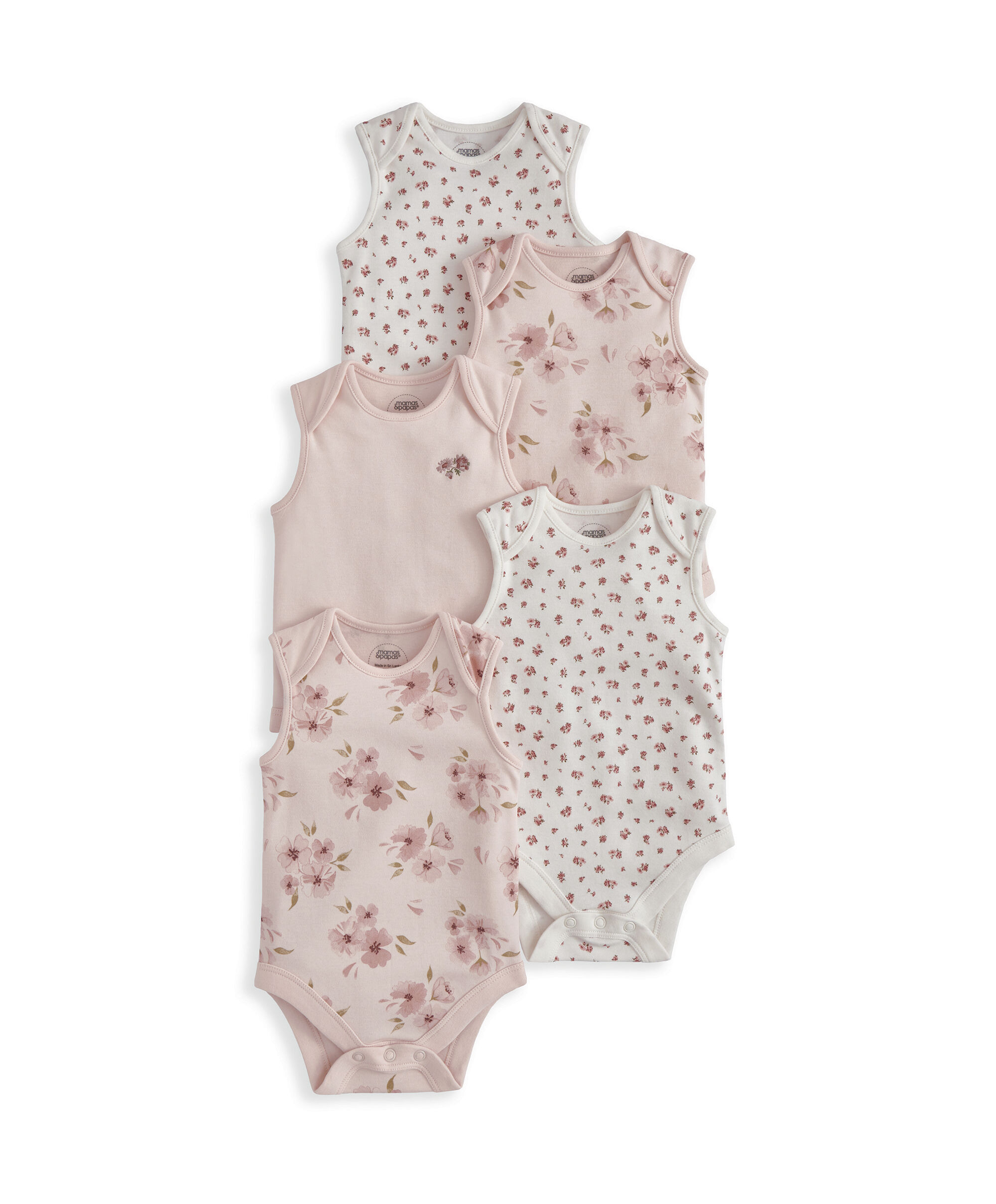 Watercolour Short-Sleeved Bodysuits (Pack of 5)  image number 2