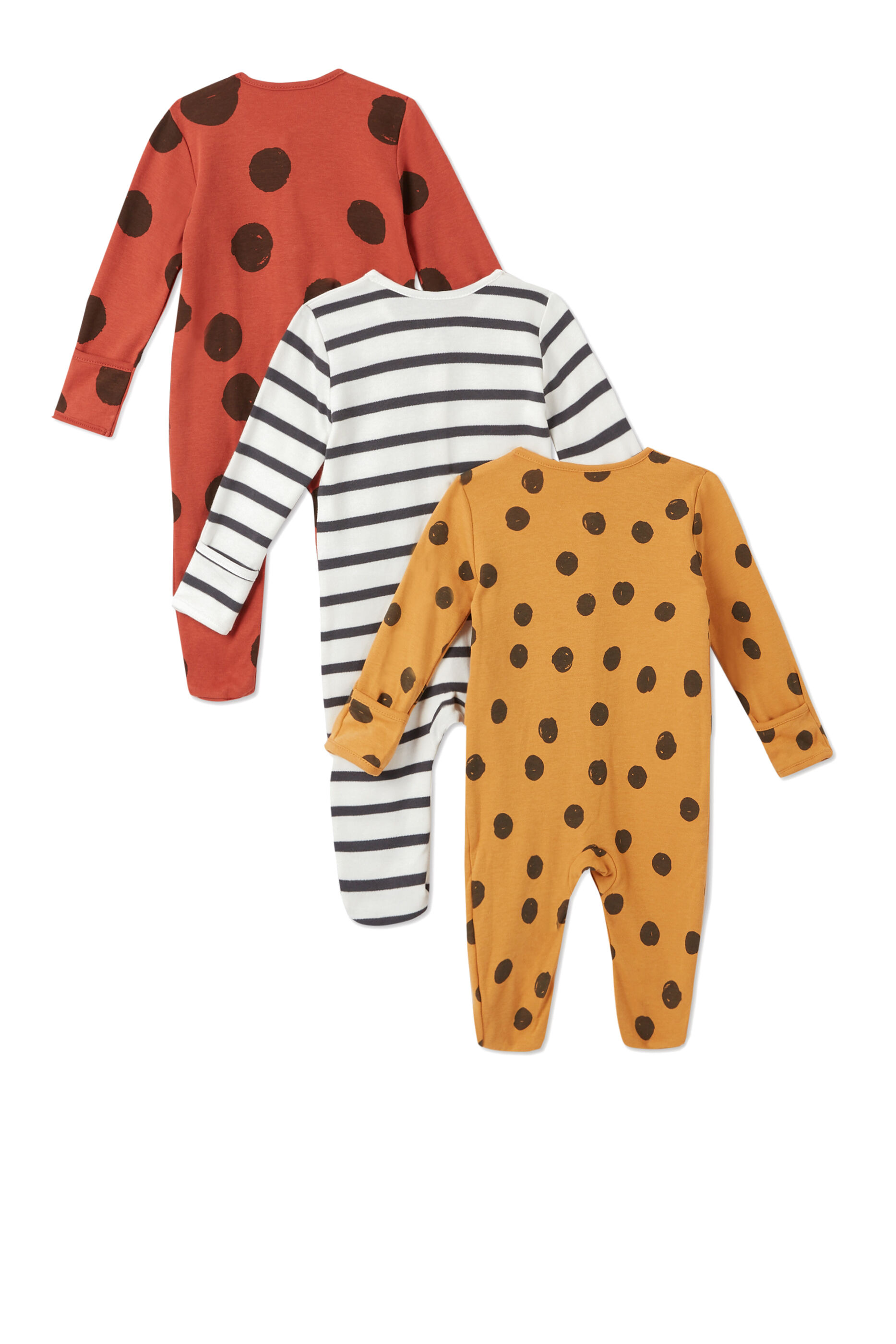 Large Spot Sleepsuits 3 Pack image number 2