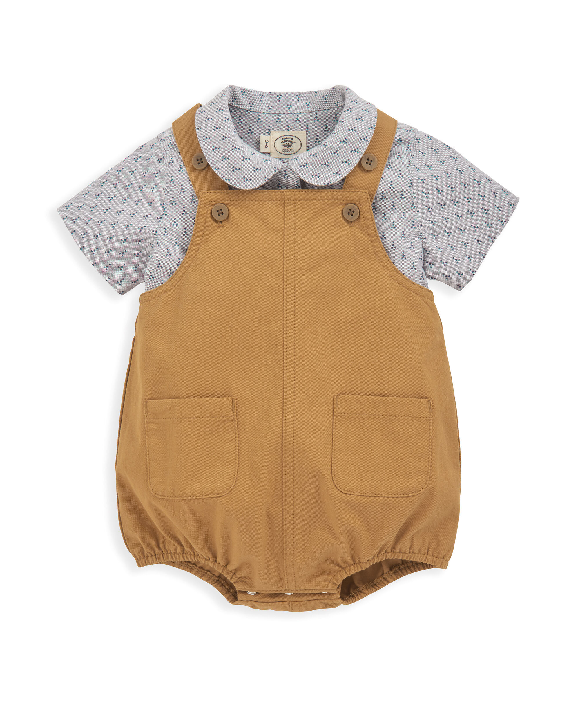 Short Sleeve Shirt and Dungaree Set - 2 Piece Set - Laura Ashley image number 2