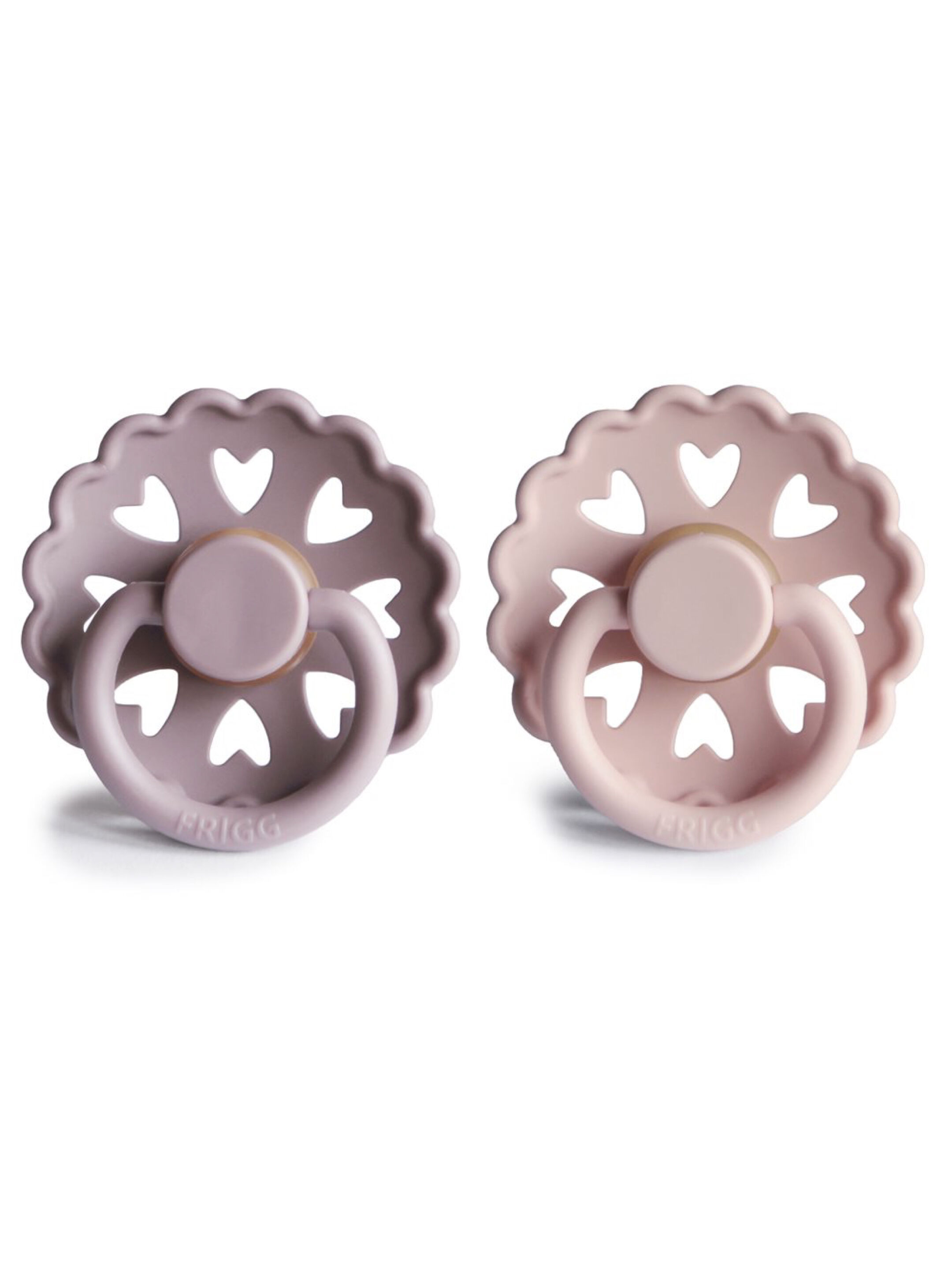 FRIGG Fairytale Latex Baby Pacifier 0-6M 2-Pack Twilight Mauve/Primrose - Size 1 image number 2