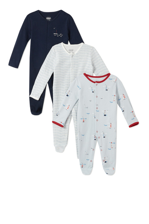 Lighthouse Sleepsuits 3 Pack image number 1