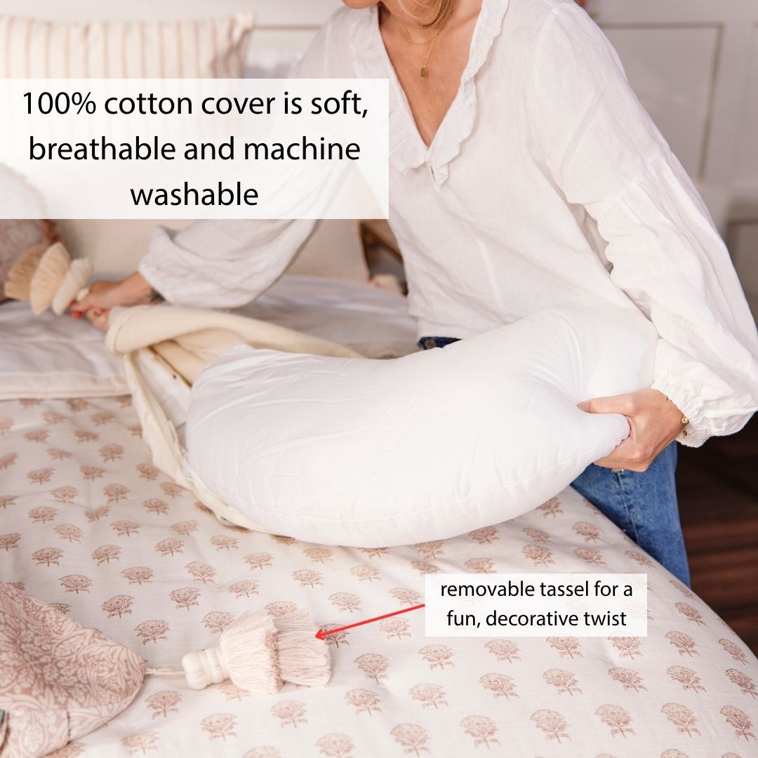 DockATot Nursing Pillow - Sand Chambray image number 6