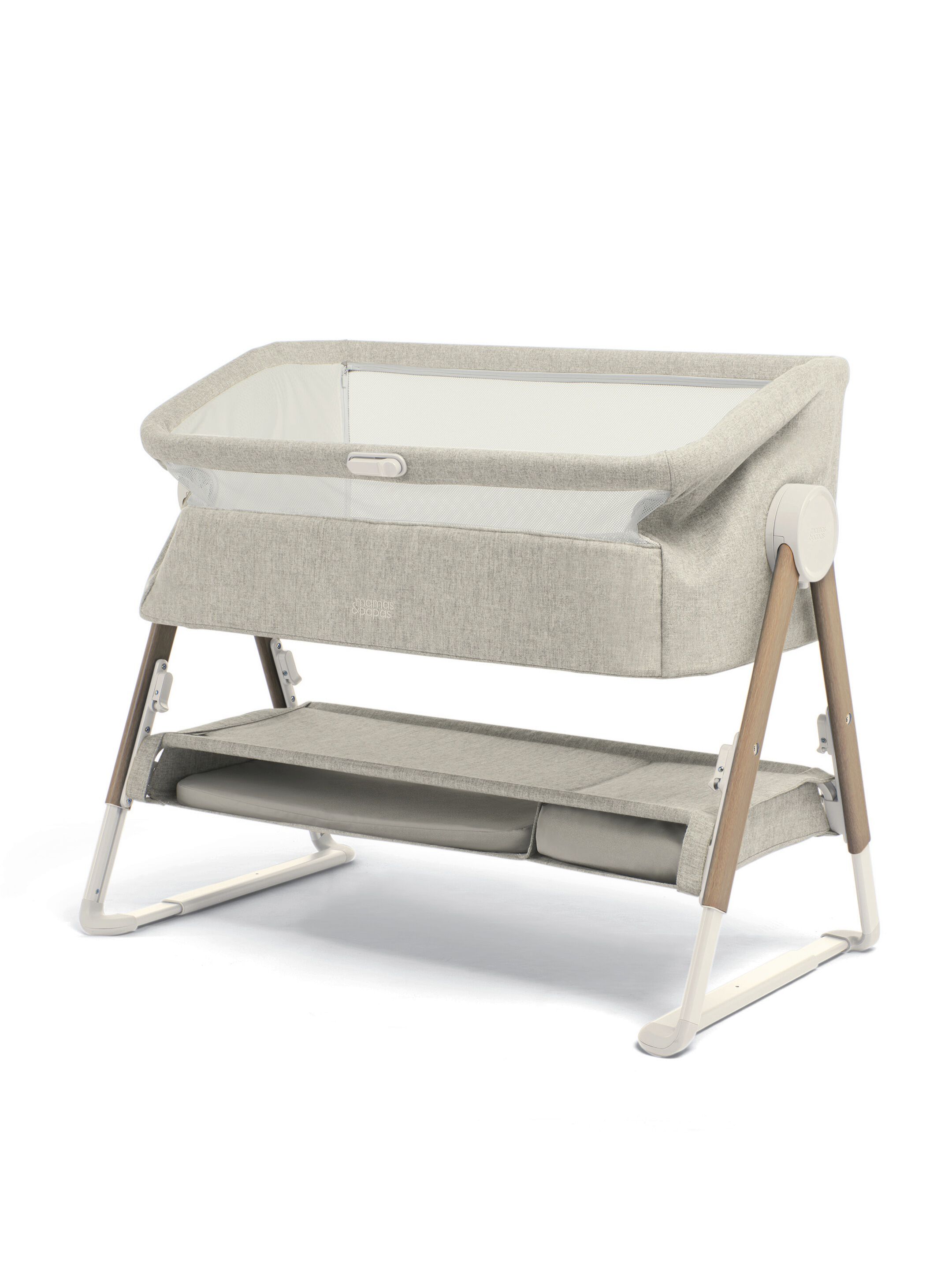 Lua Bedside Crib Bundle &ndash; Beige with Crib Sheets, Muslin Blanket, Dreampod & Elephant Soft Toy image number 2