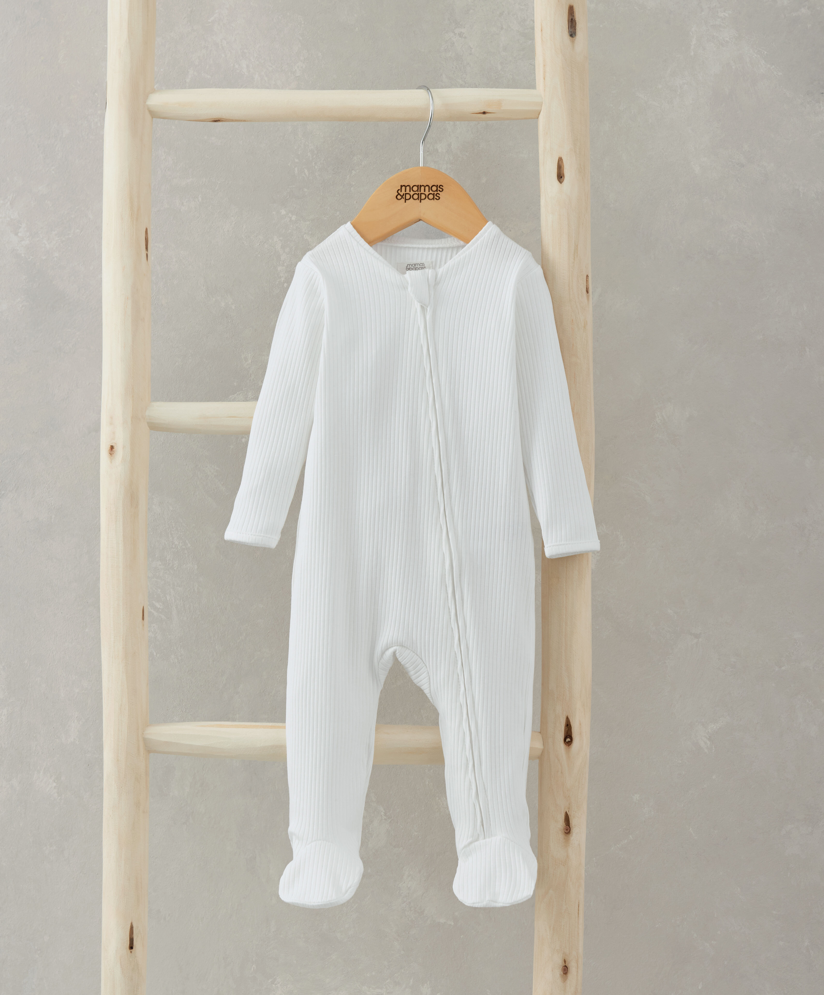 Basics White Zip All In One image number 1