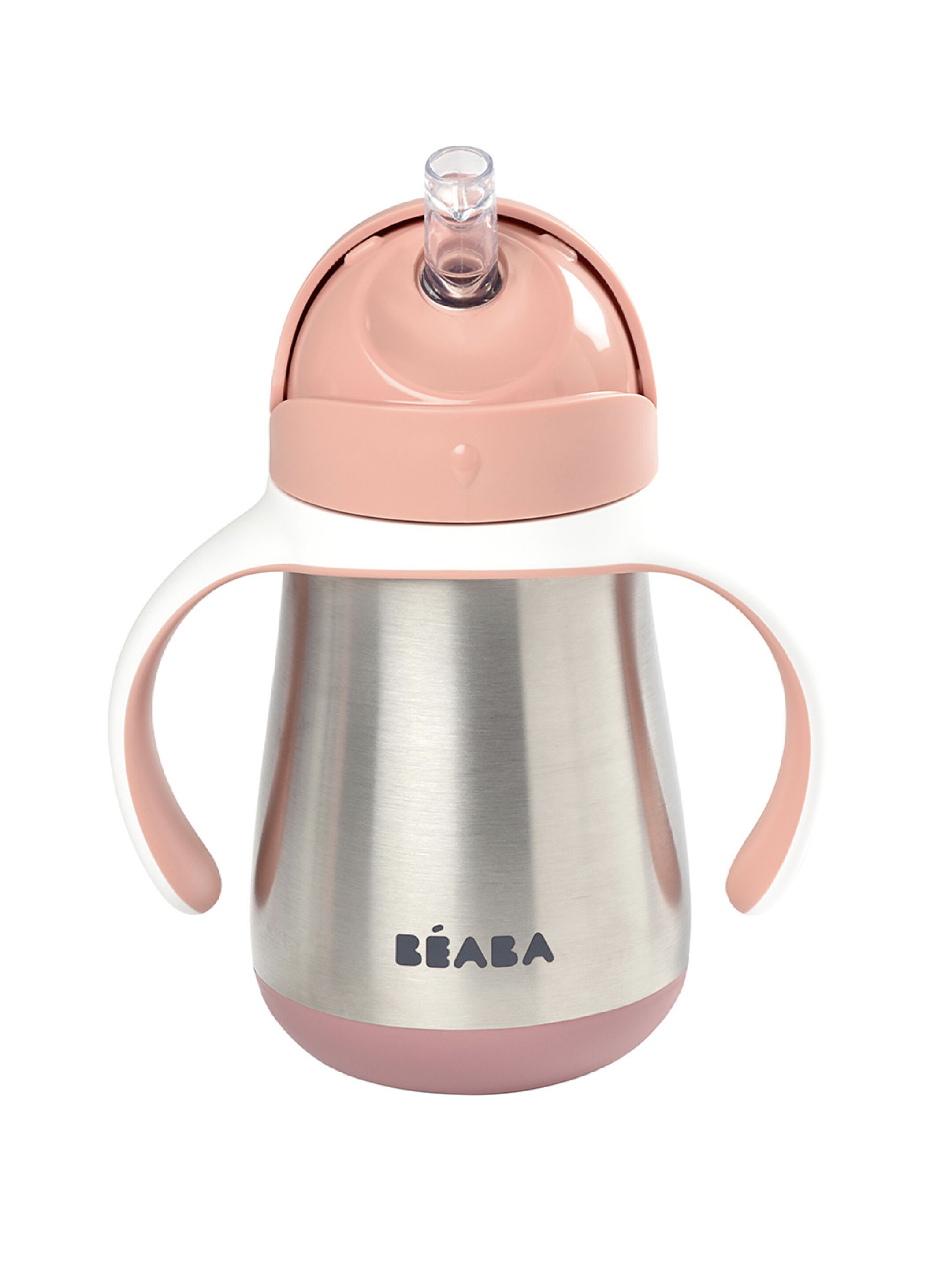 Beaba Stainless Steel Straw Cup - Old Pink image number 3