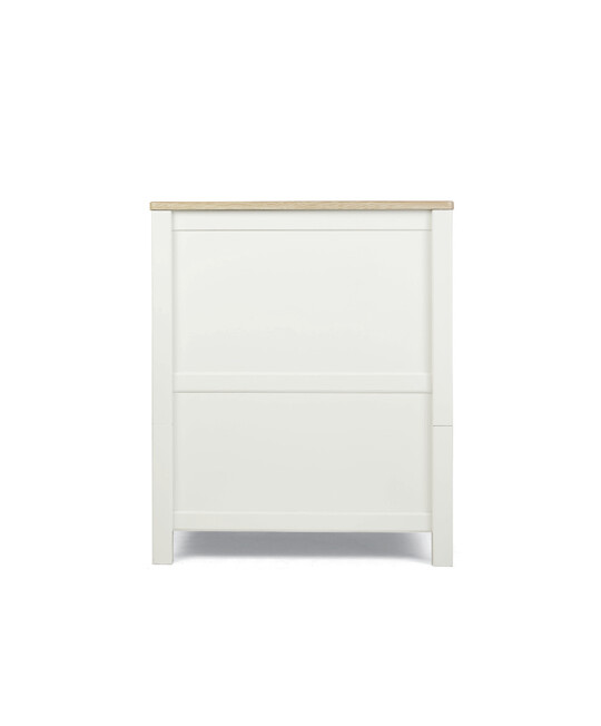 Harwell 4 Piece Cotbed with Dresser Changer, Wardrobe, and Essential Fibre Mattress Set- White image number 10