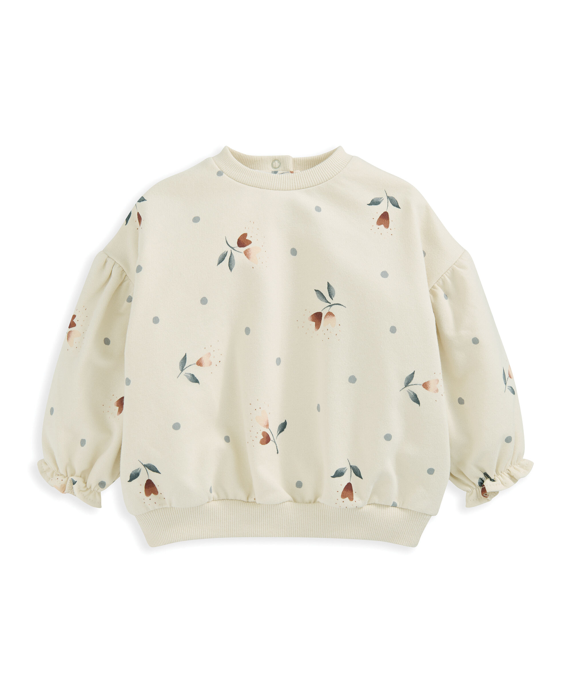 Floral Heart Print Sweatshirt image number 2