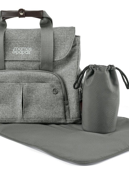 Bowling Style Changing Bag - Woven Grey image number 4