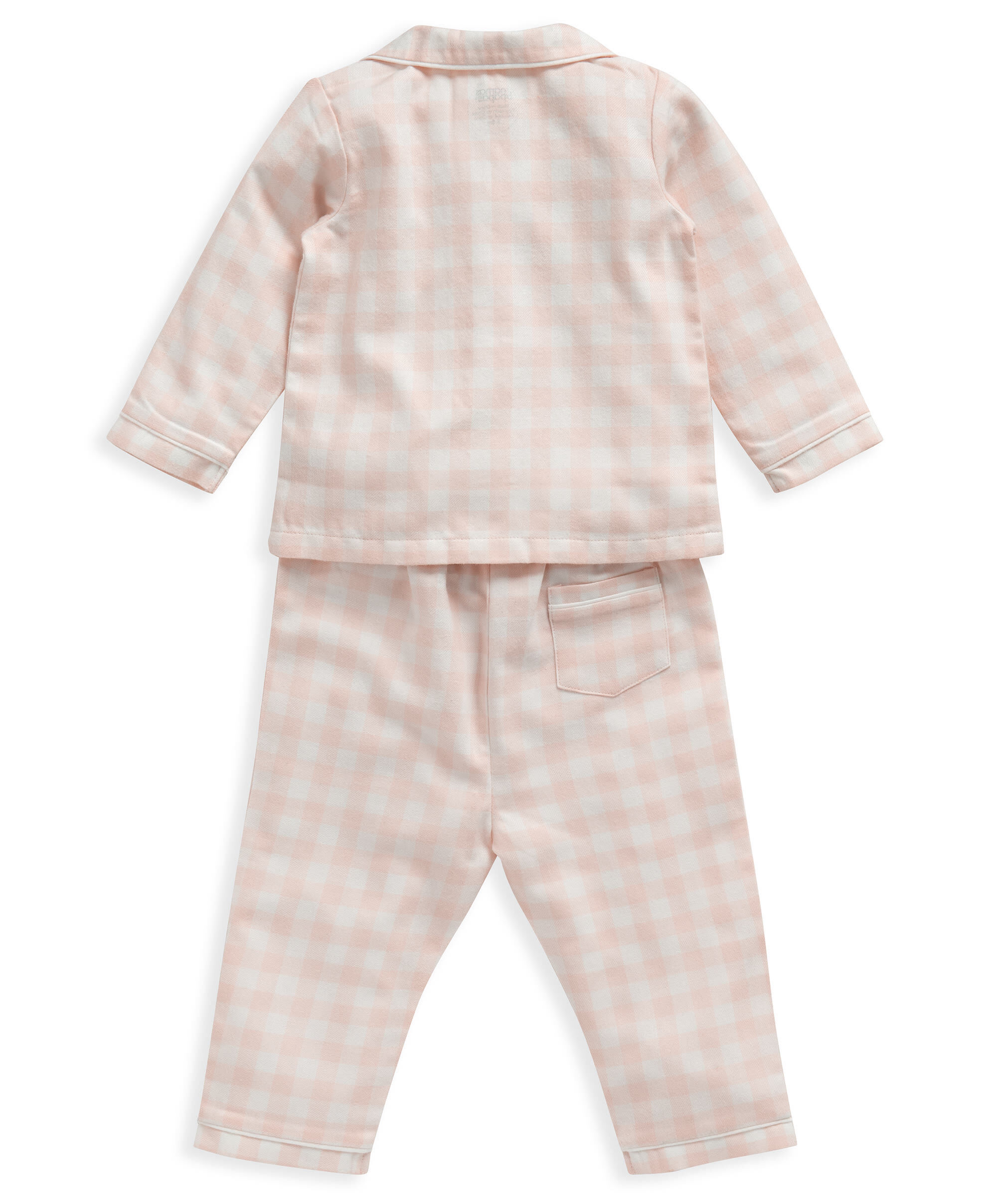 Pink Gingham Woven Pyjamas image number 4