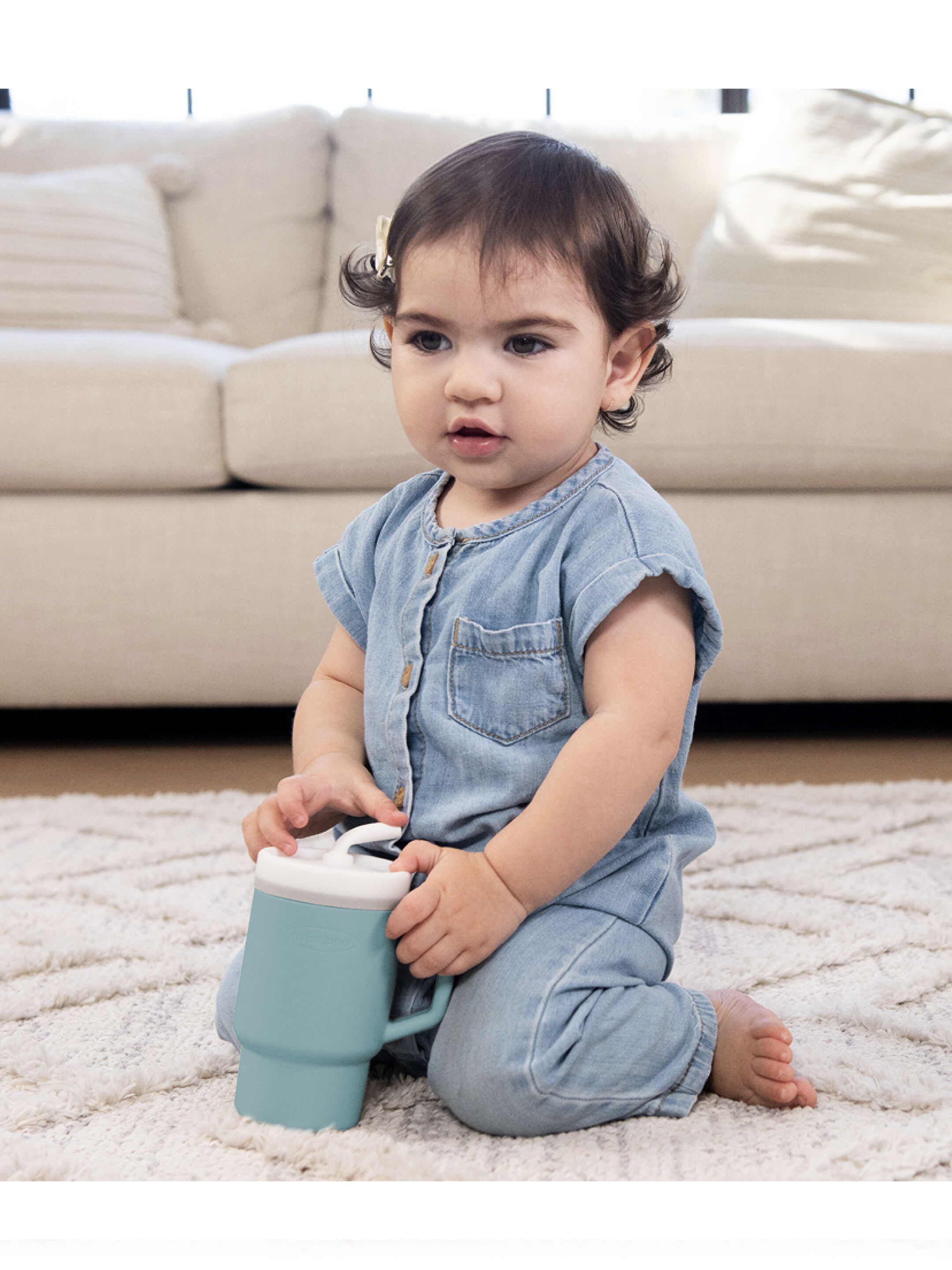 Infantino My 1st Tumbler - Moody Blue (6m+, 266 ml) image number 4