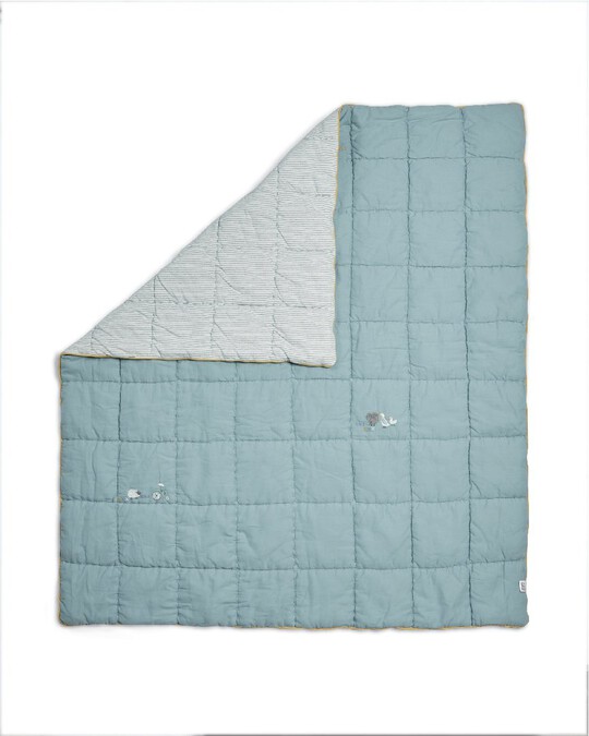 Welcome to the World Quilt - Cotbed/Cot - Blue image number 2