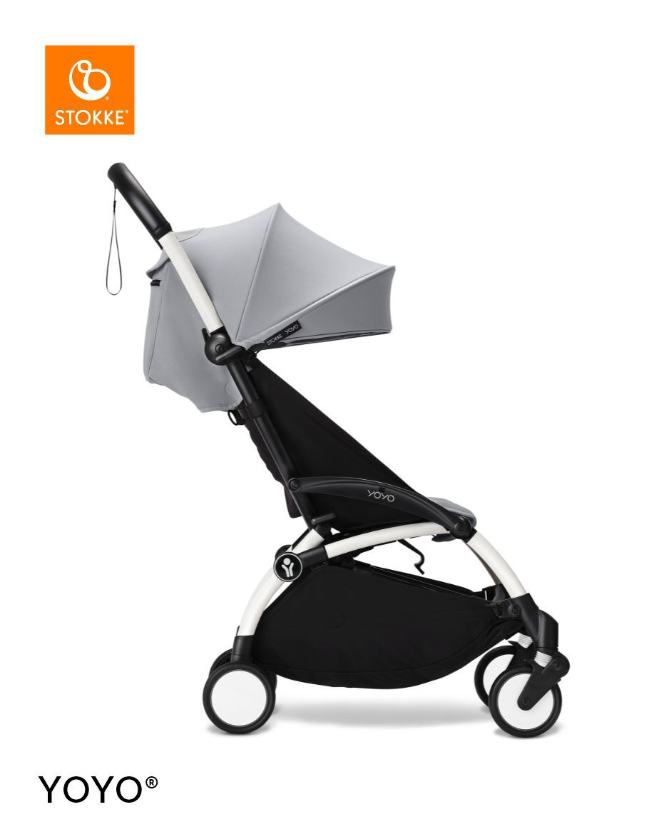 Stokke YOYO3 White Frame with 6+ Color Pack - Air France Blue & Cup Holder (3 Pieces)