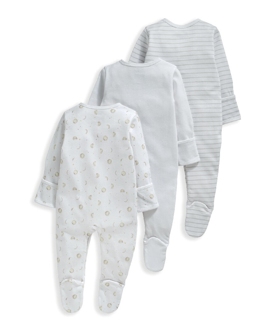 3 Pack Under the Stars Sleepsuits image number 3