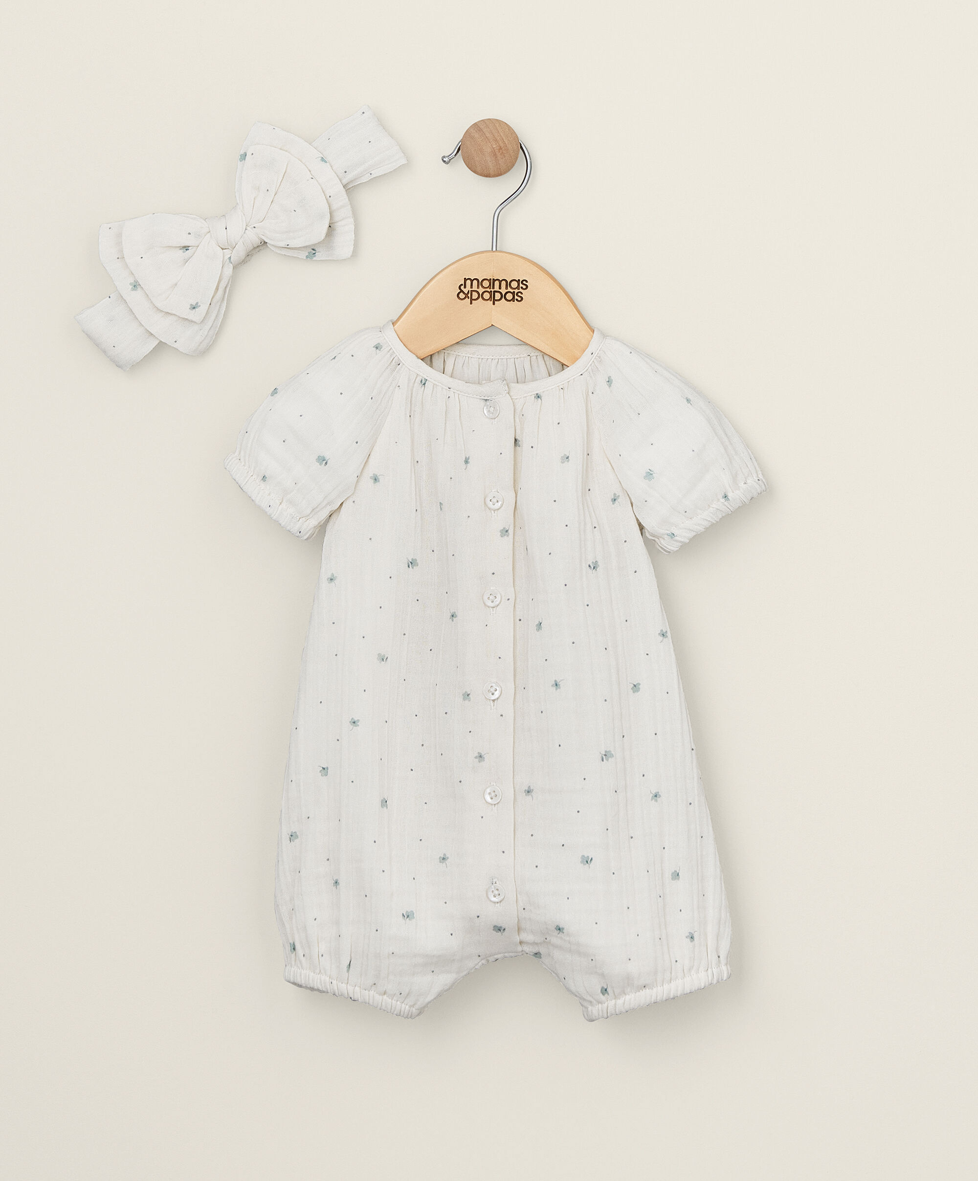 Ditsy Romper & Headband - Pink image number 1