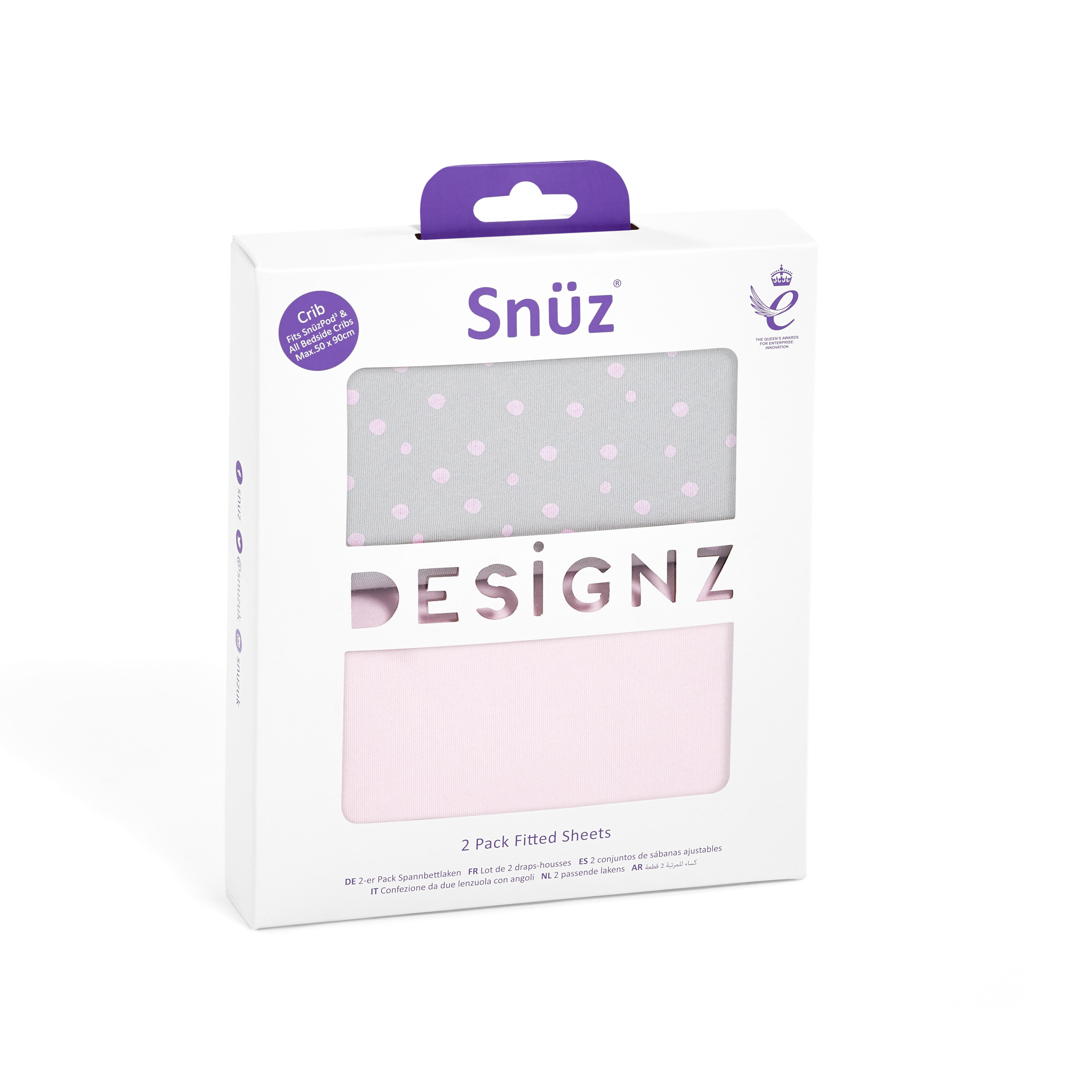 2 Pack Crib Fitted Sheets - Rose Spots image number 3